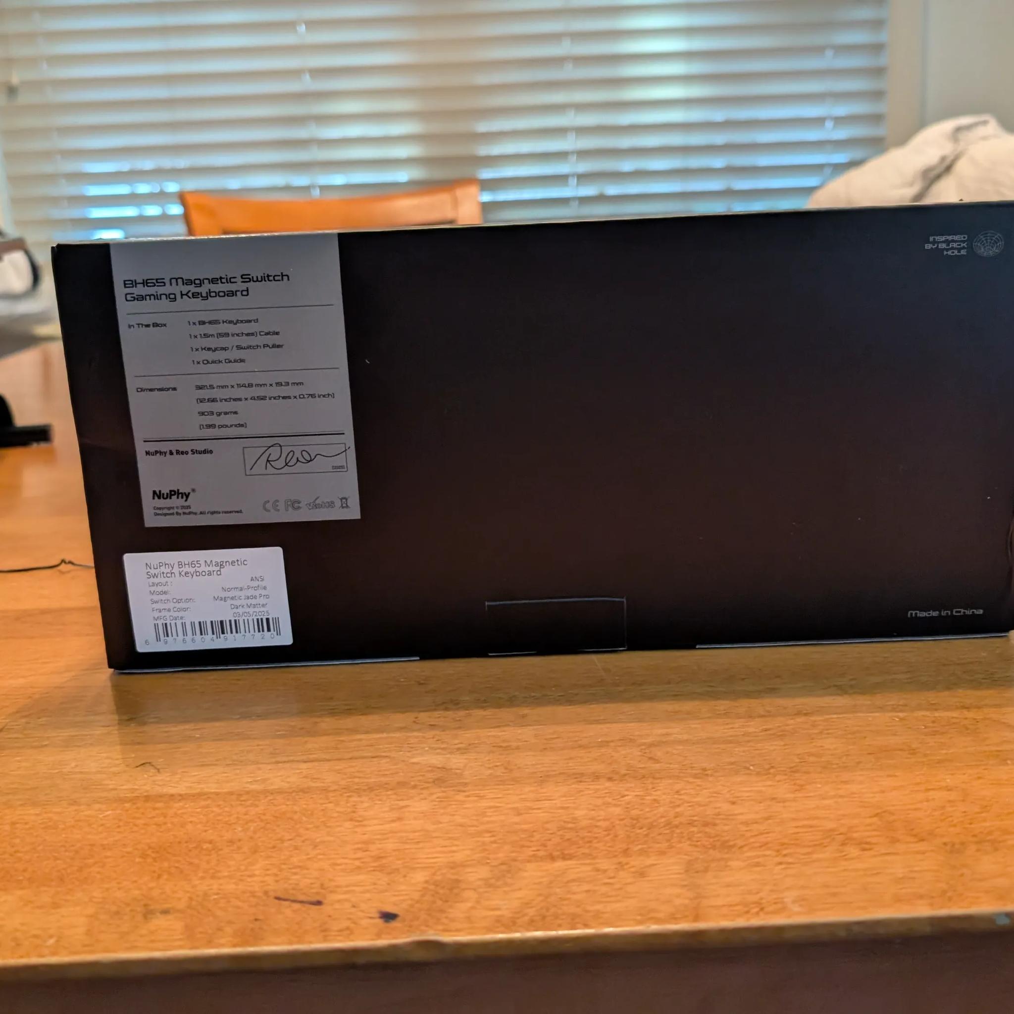 NuPhyX BH65 keyboard w/magnetic switches, aluminum build, brand new/unused