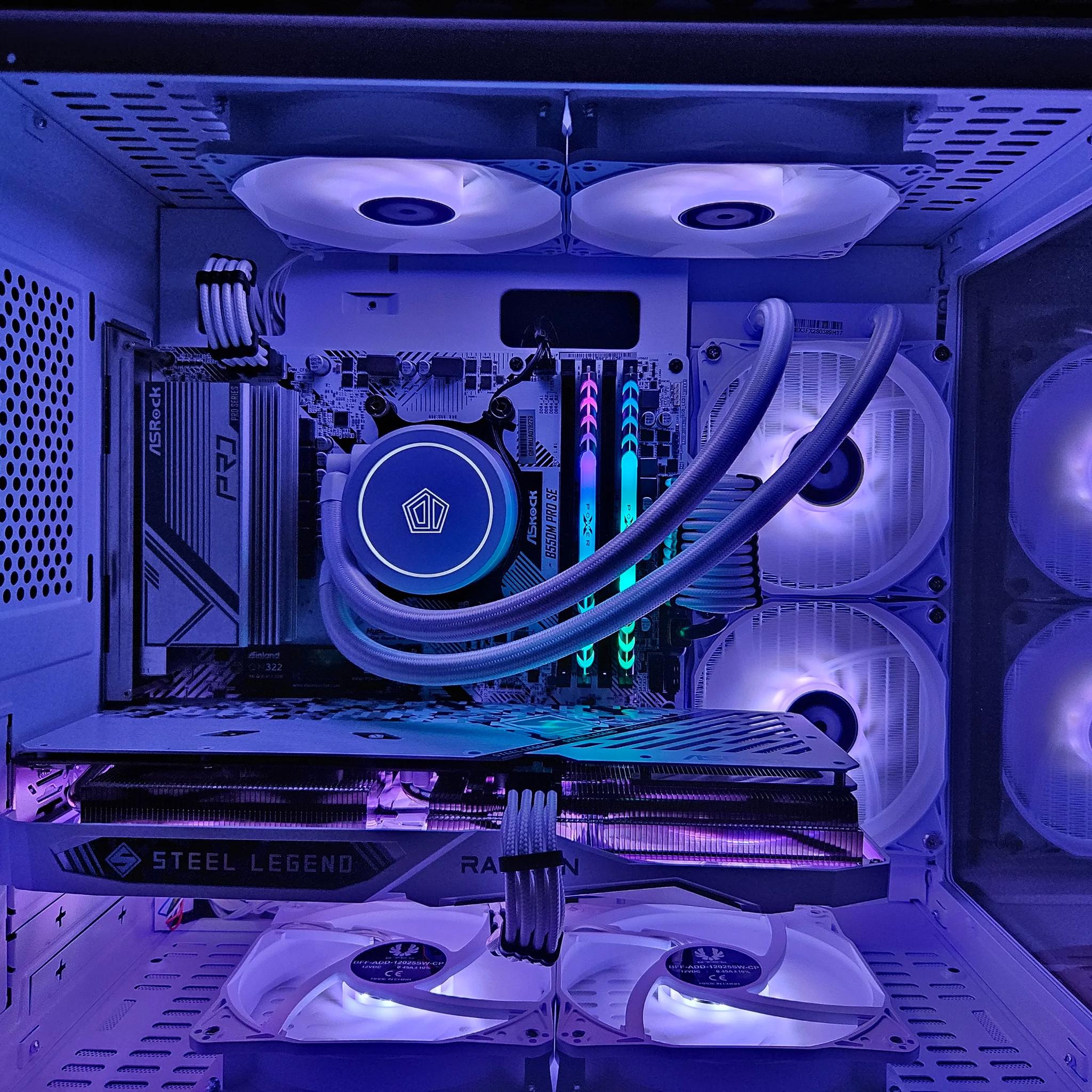 Spooky Season deal! Arctic Beast Liquid cooled RIG Ryzen 7 5700X / 32GB RAM/ 2TB SSD/ RX 6650 XT