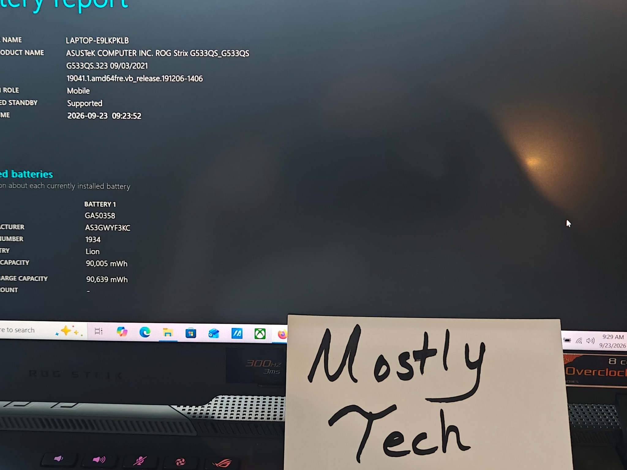 ASUS ROG STRIX Gaming Laptop 3080 2tb SSD 64gb Mem