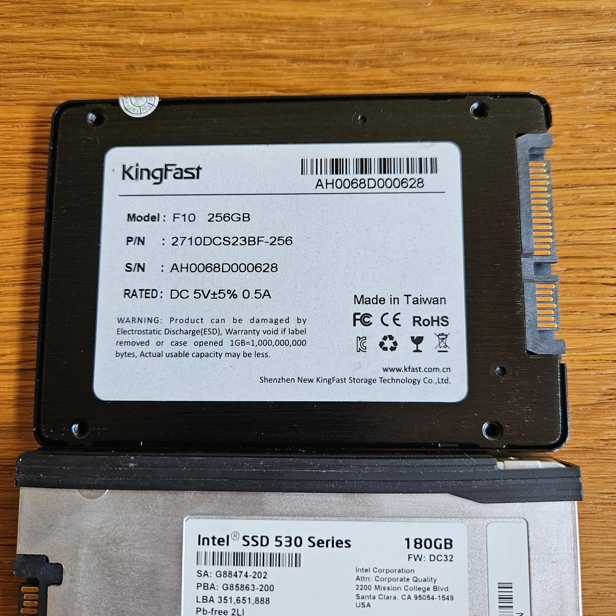Intel SSD 530 Series 240GB 180GB 335 Series 180GB KIngfast LOT OF 4 SSDS