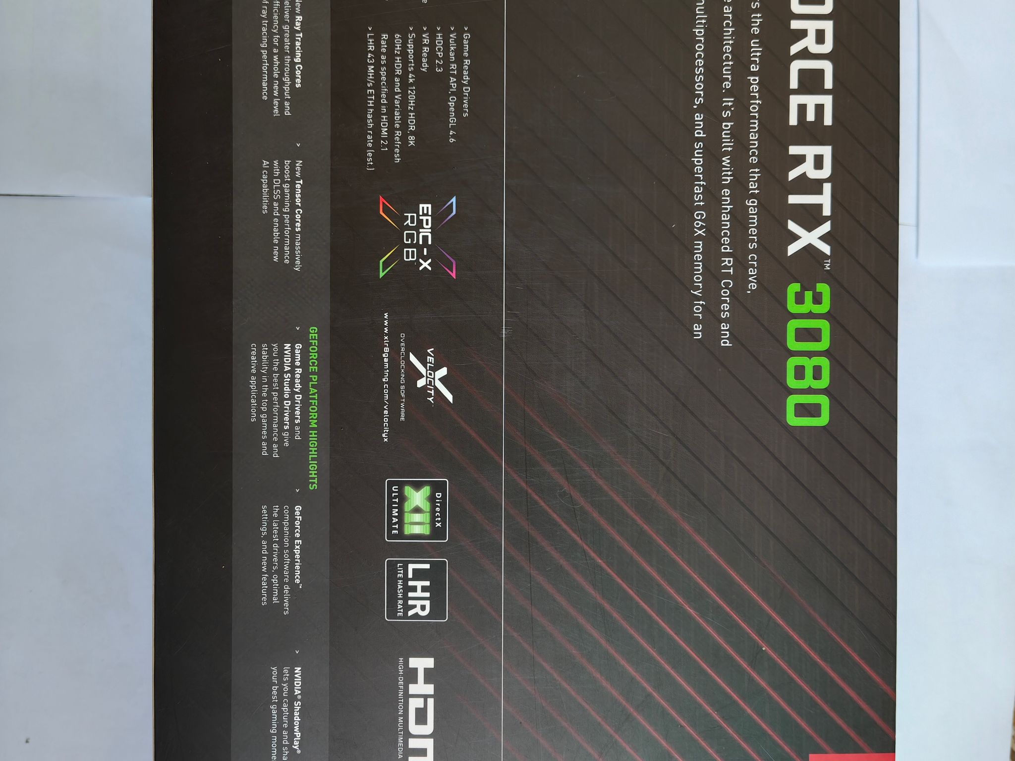 PNY XLR8 Gaming REVEL EPIC-X RGB GeForce RTX 3080 10GB