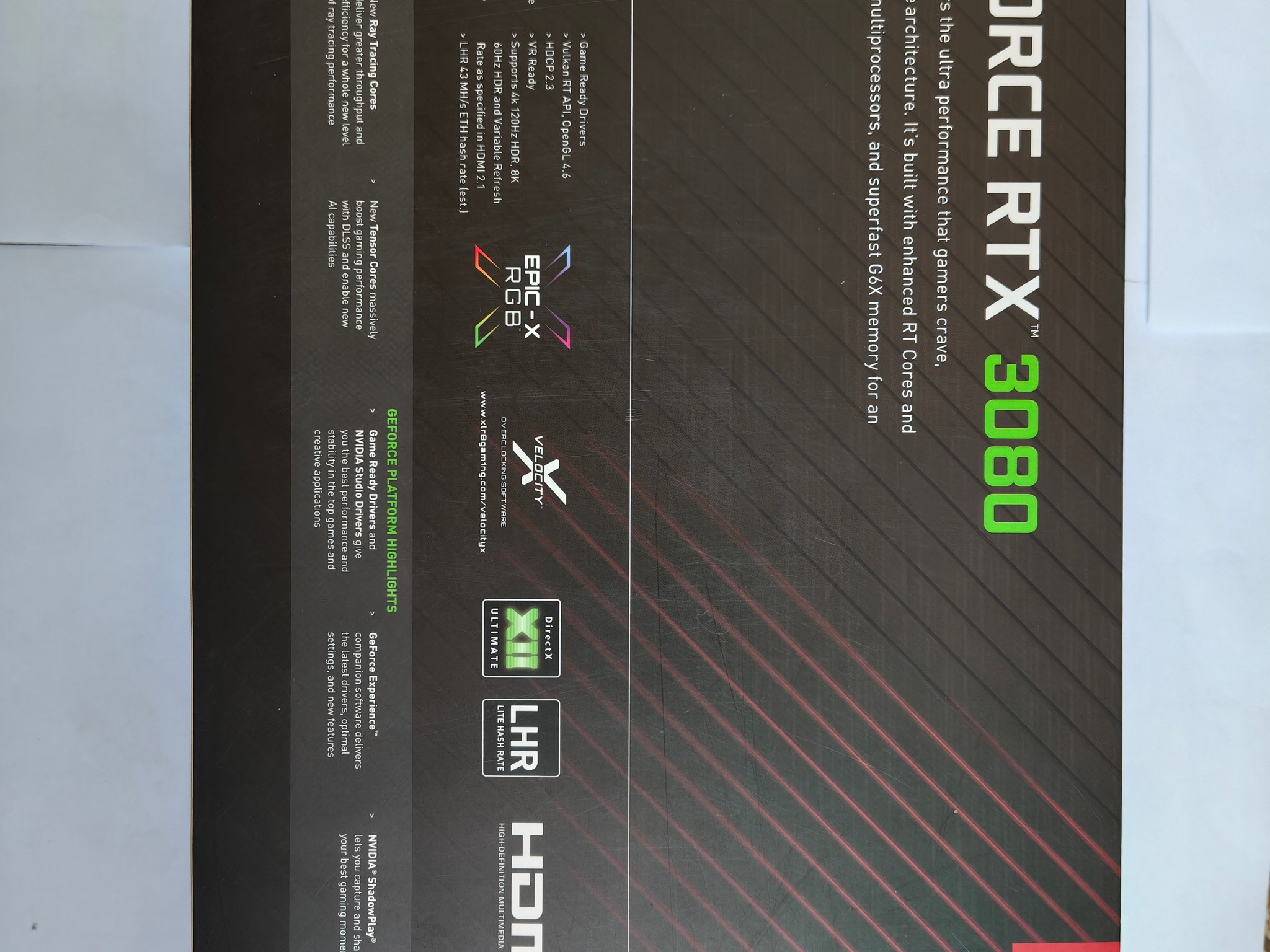 PNY XLR8 Gaming REVEL EPIC-X RGB GeForce RTX 3080 10GB