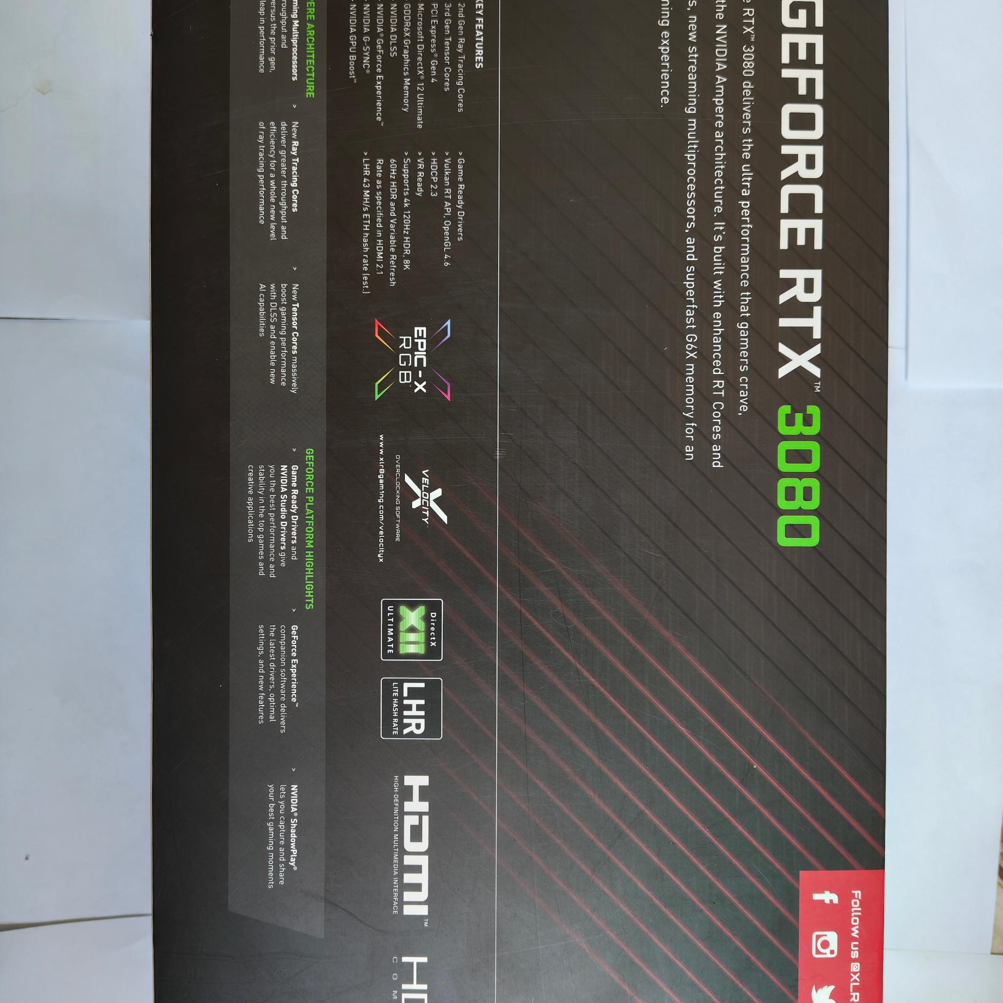 PNY XLR8 Gaming REVEL EPIC-X RGB GeForce RTX 3080 10GB