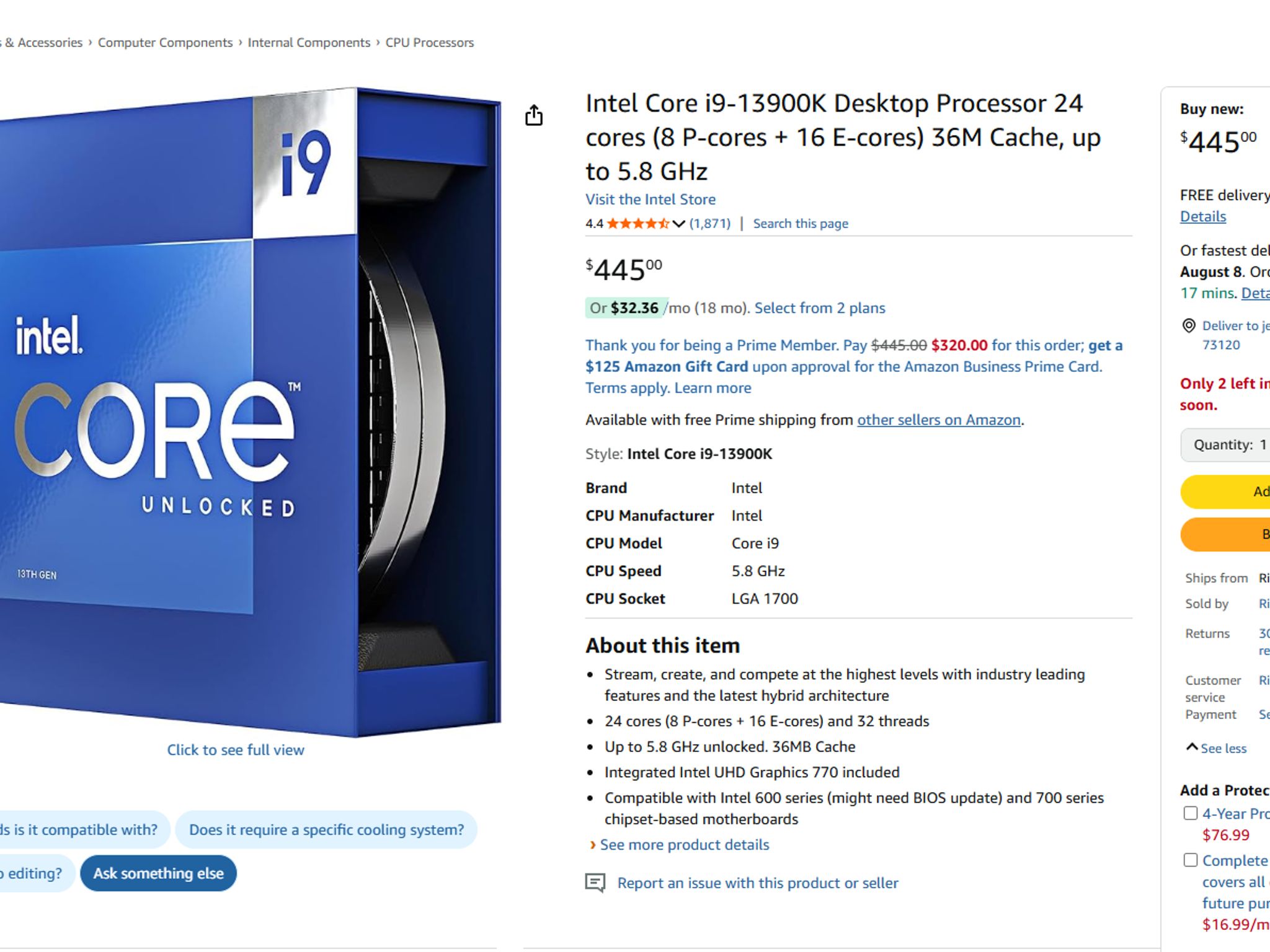 Intel Core i9-13900K – Brand New & Sealed