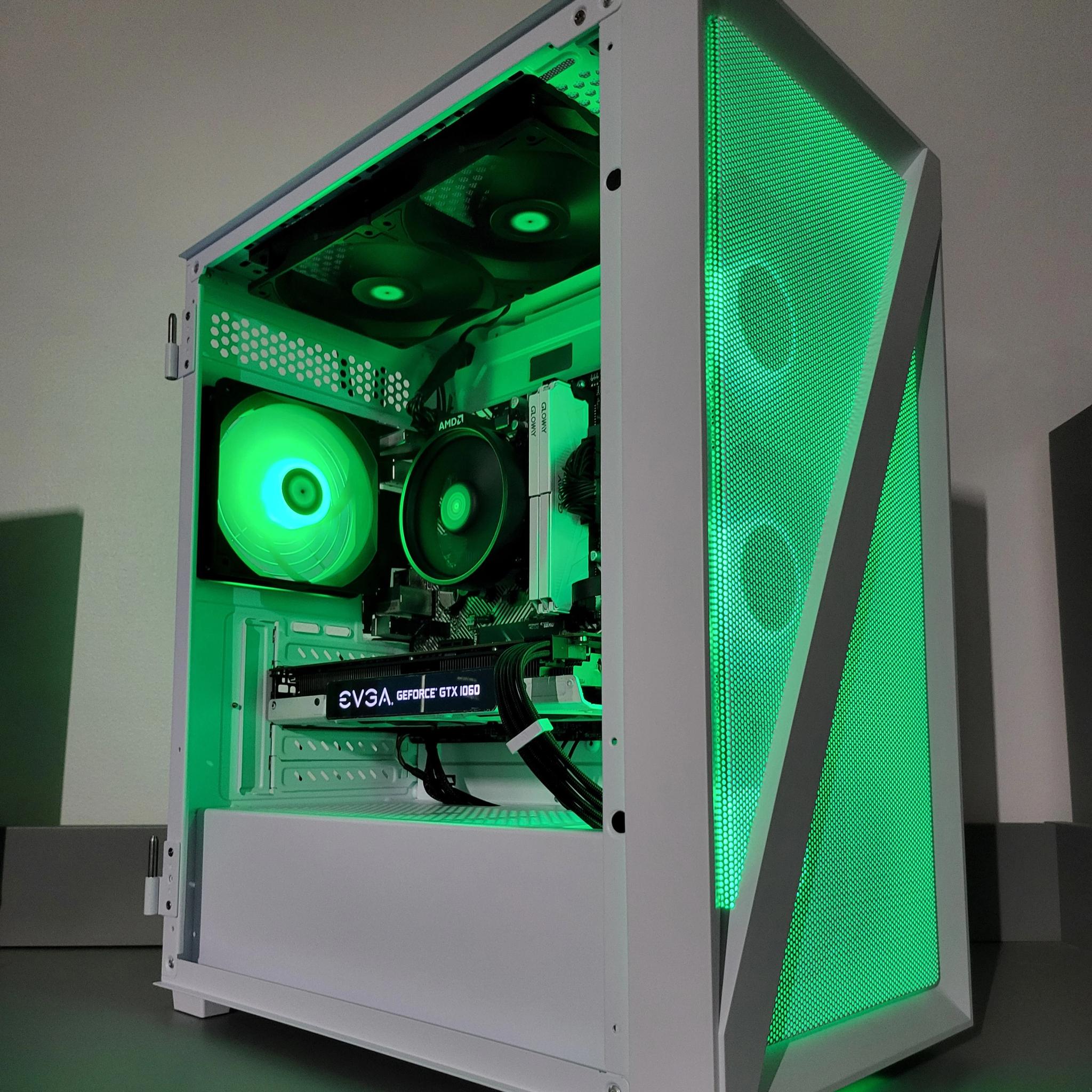 Black & White Gaming PC! Ryzen 5 | GTX 1060 6GB | 16GB | 512GB | Wi-Fi + BT