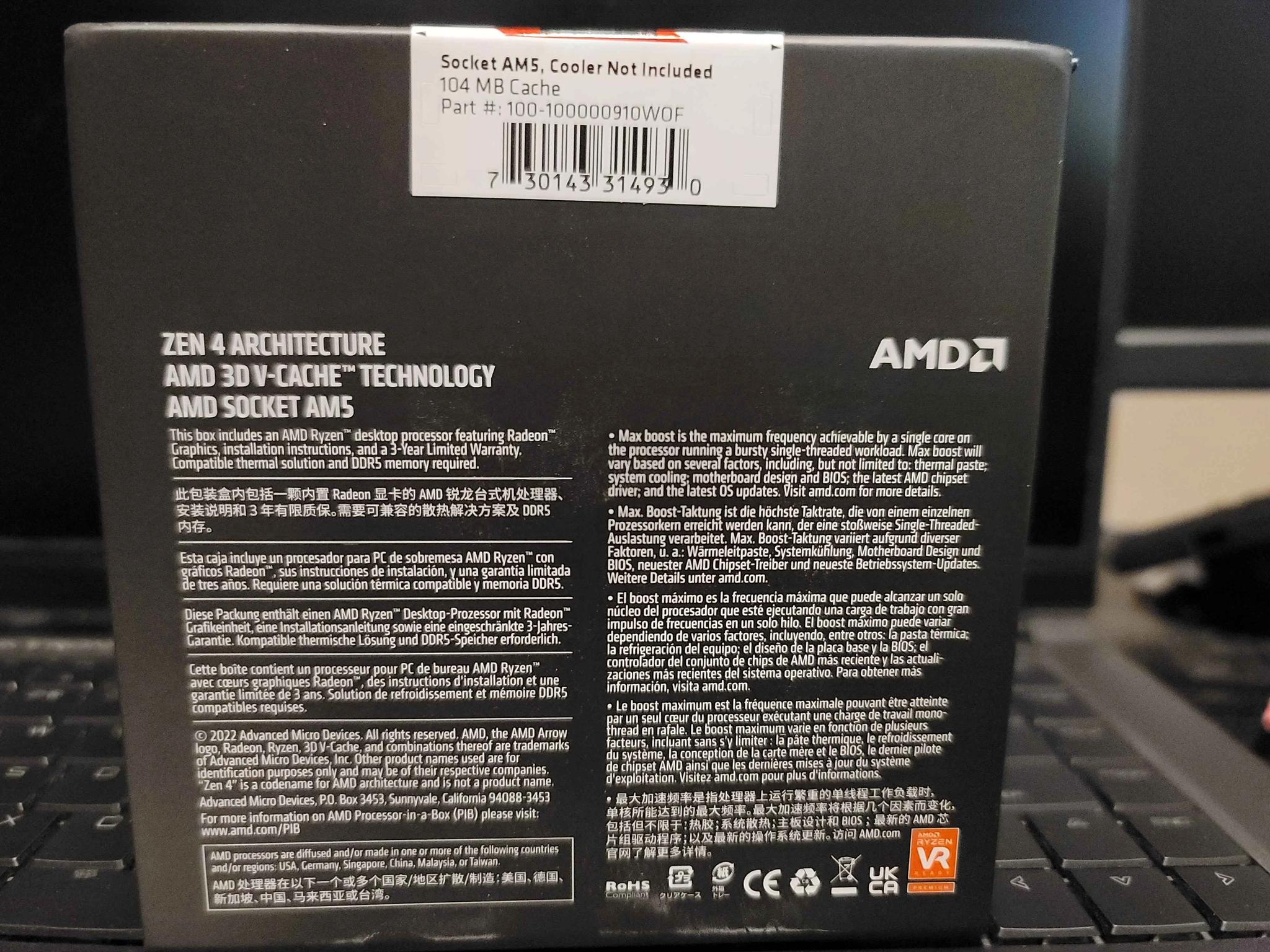 NEW Never opened AMD Ryzen 7 7800X3D