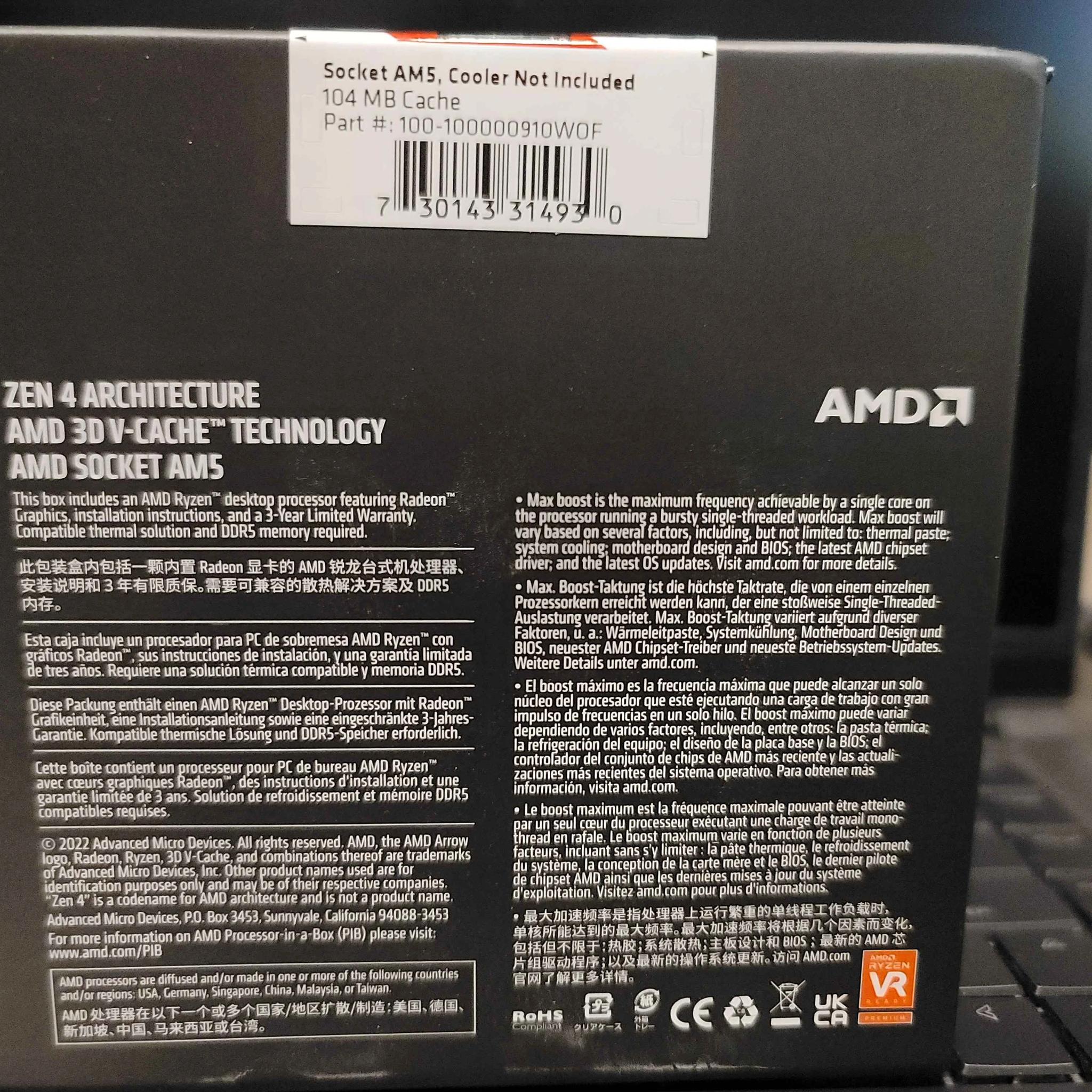 NEW Never opened AMD Ryzen 7 7800X3D