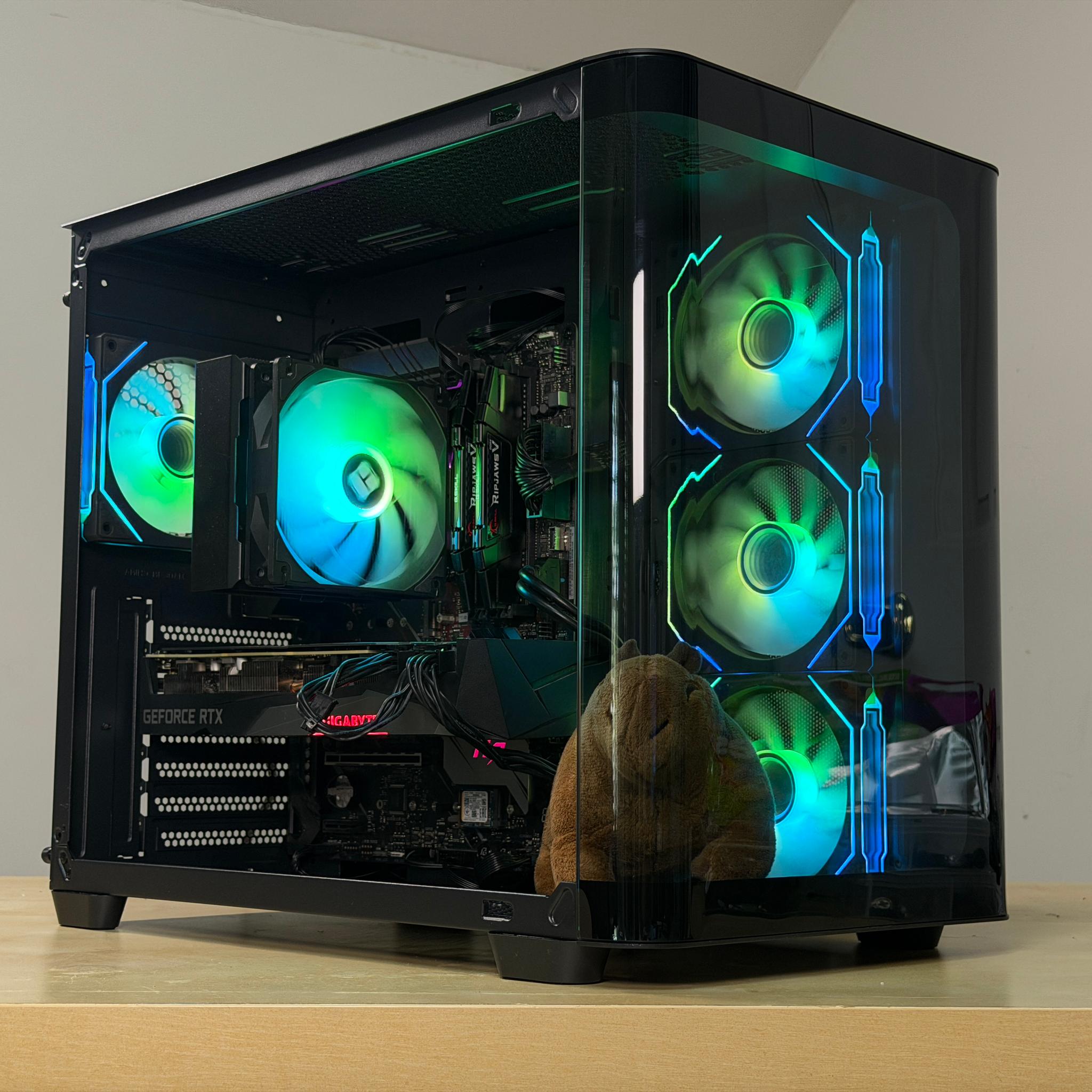 🖤♠️ 1440p Black Gaming PC ♠️🖤 RTX 3070 | Ryzen 5 5500 | 16gb RAM | 500gb NVME SSD | Wifi + BT