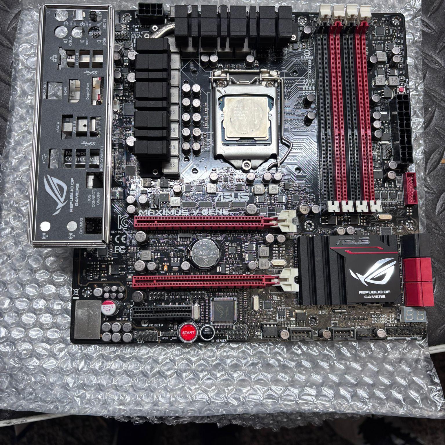 Motherboard and cpu combo it comes with an IO shield and cpu cooler (Fully tested)