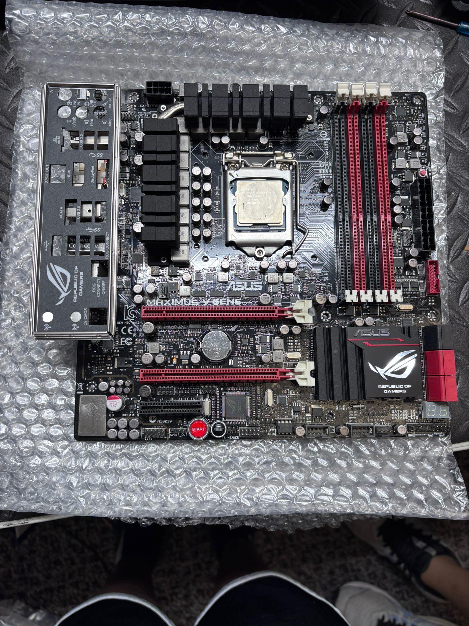 Motherboard and cpu combo it comes with an IO shield and cpu cooler (Fully tested)