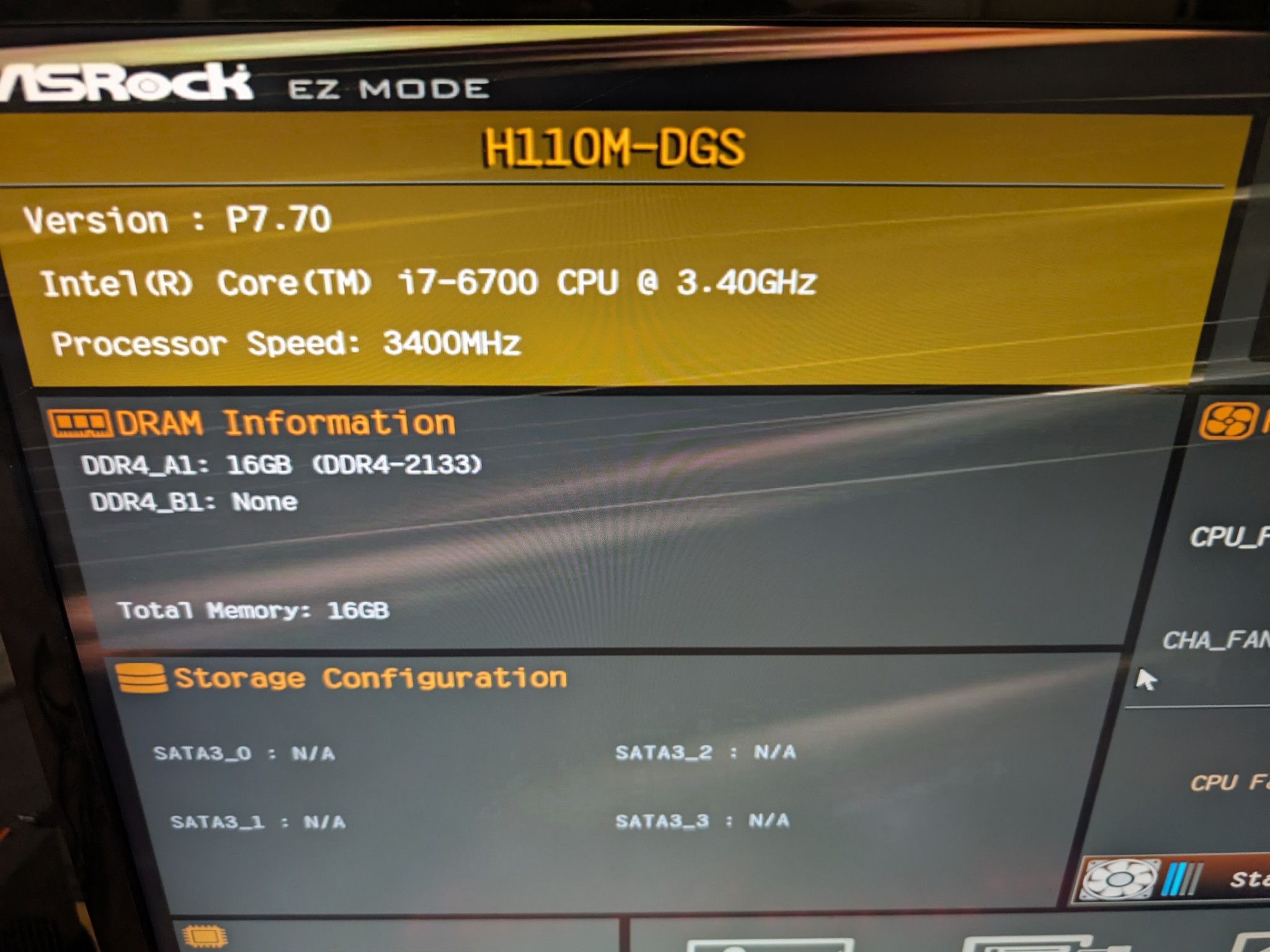 AsRock H110 + Intel Core i7 6700