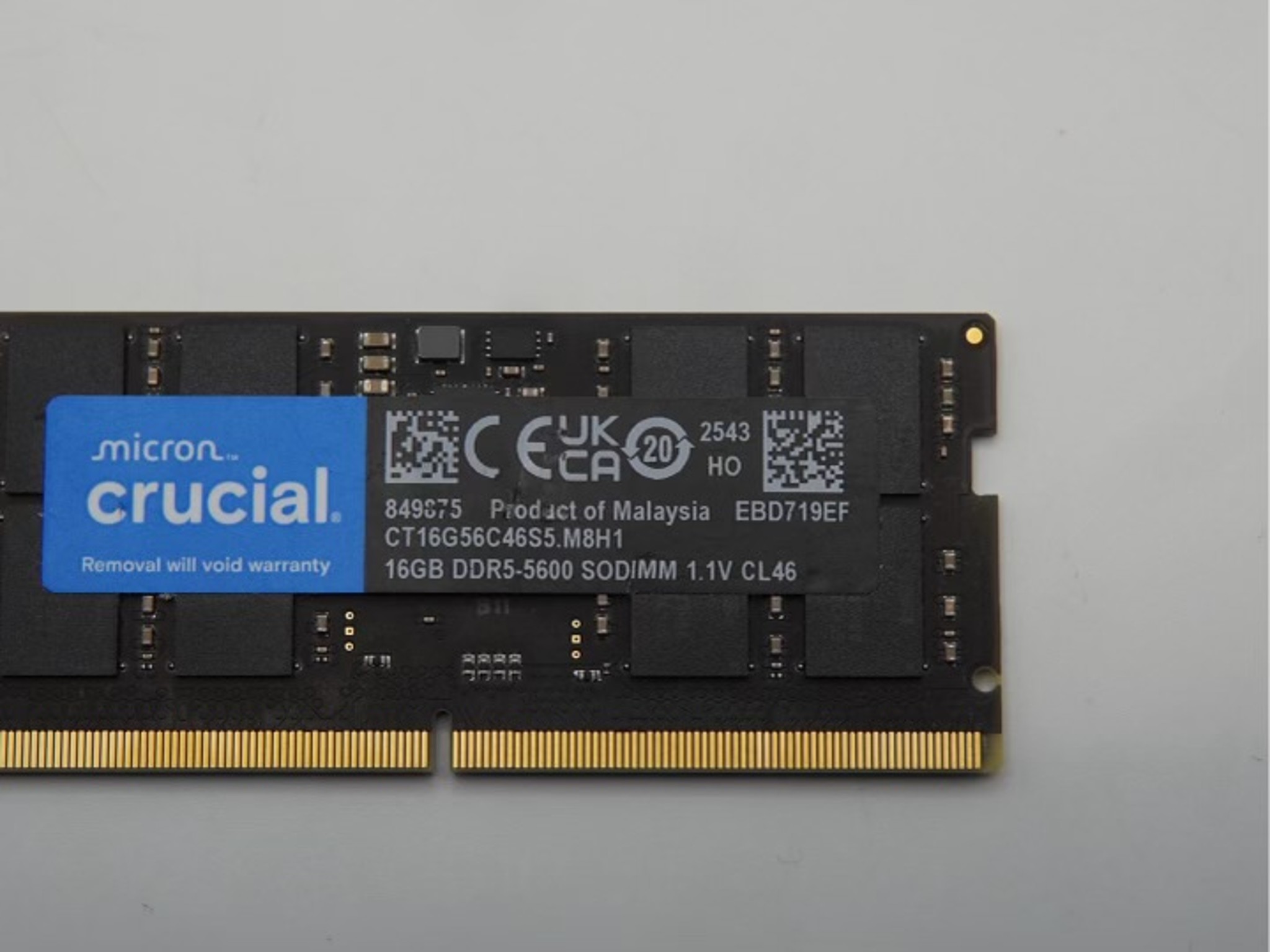 Crucial 16GB DDR5 5600MHz Laptop RAM SO-DIMM PC5-5600B Memory Single Stick ….