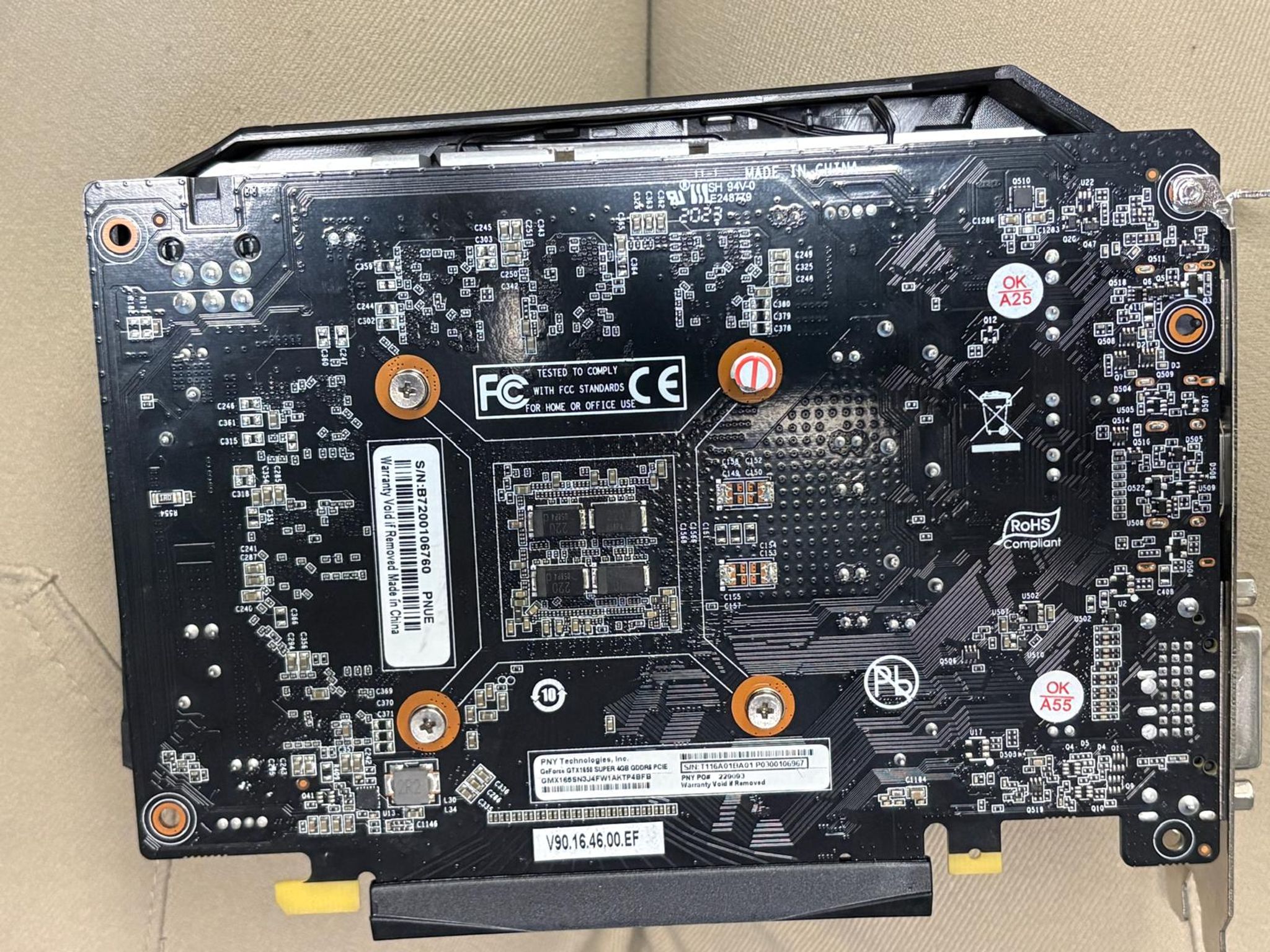 USED IN GOOD CONDITION W/ TEST REPORT - PNY Geforce GTX 1650 Super 4GB GDDR6 - (Refurbished)