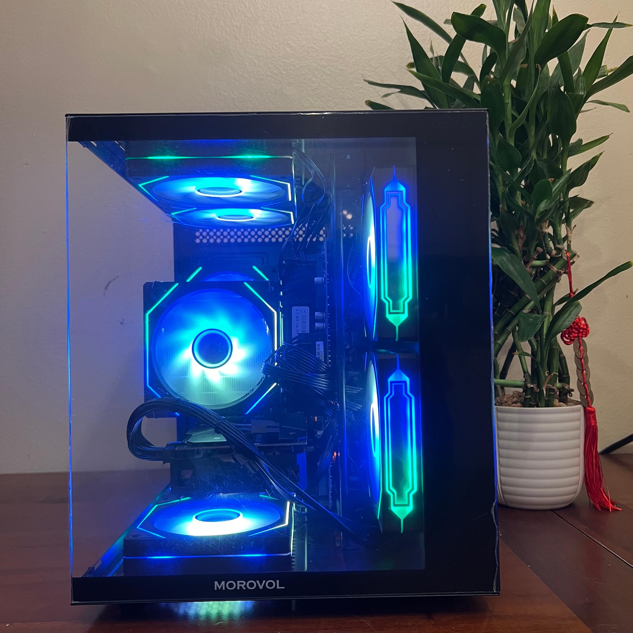 6 Core Gaming PC GTX 1080 1TB Storage 32GB RAM WIFi & BT WINDOWS 11 Pro