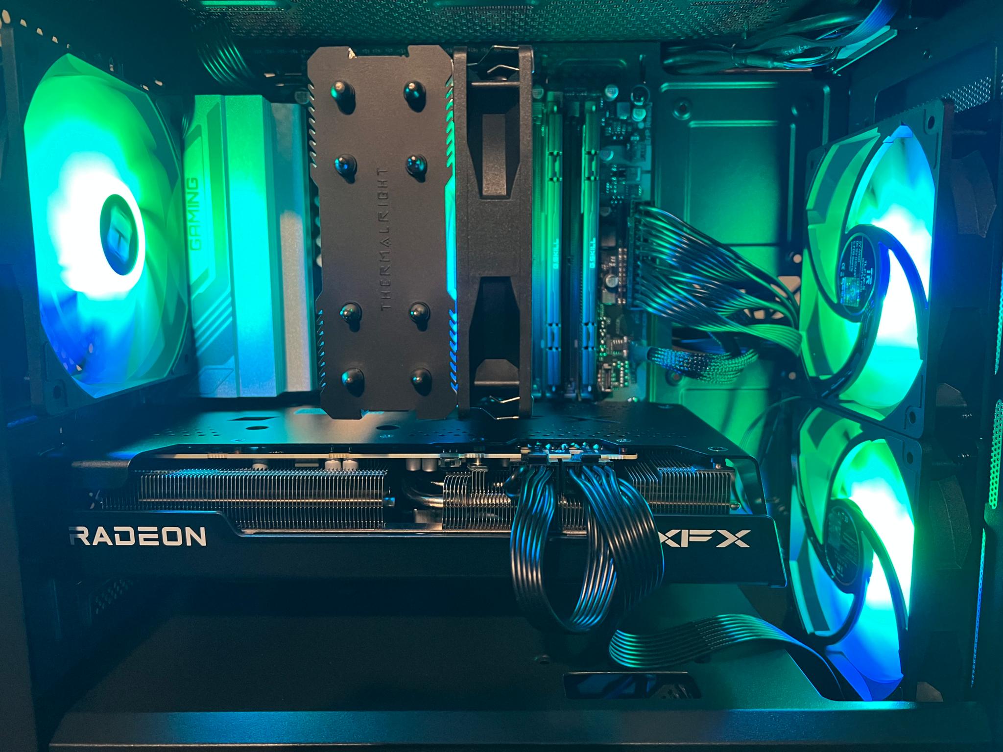 Team Red 2.0 Ryzen 5 7600x/1.5 TB SSD/32GB DDR5/RX 7600 XT/ARGB fans. ALL NEW parts!