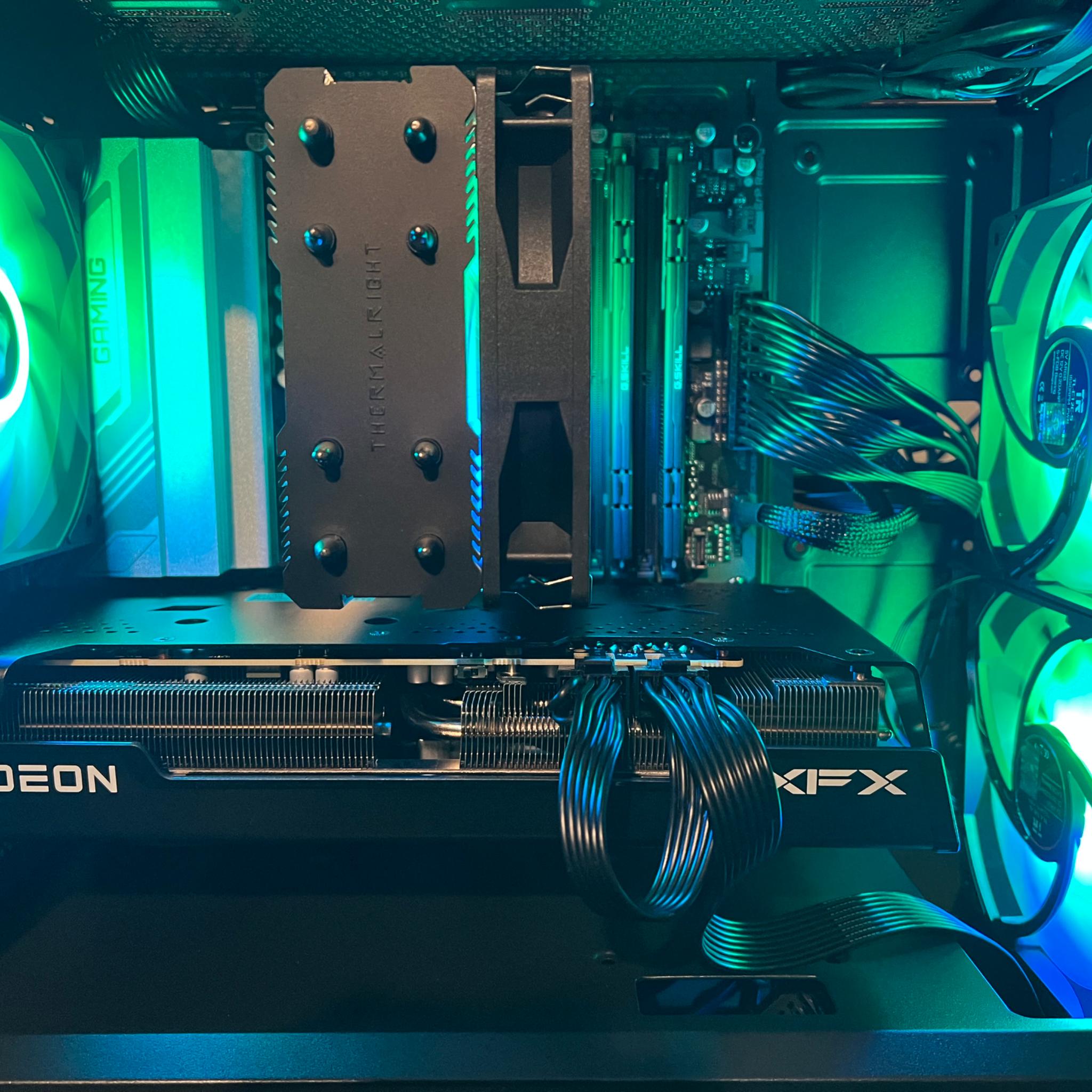 Team Red 2.0 Ryzen 5 7600x/1.5 TB SSD/32GB DDR5/RX 7600 XT/ARGB fans. ALL NEW parts!