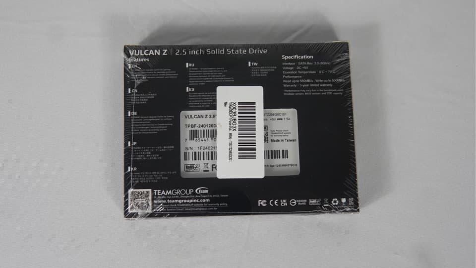 T-force Vulcan z 256GB Sata SSD