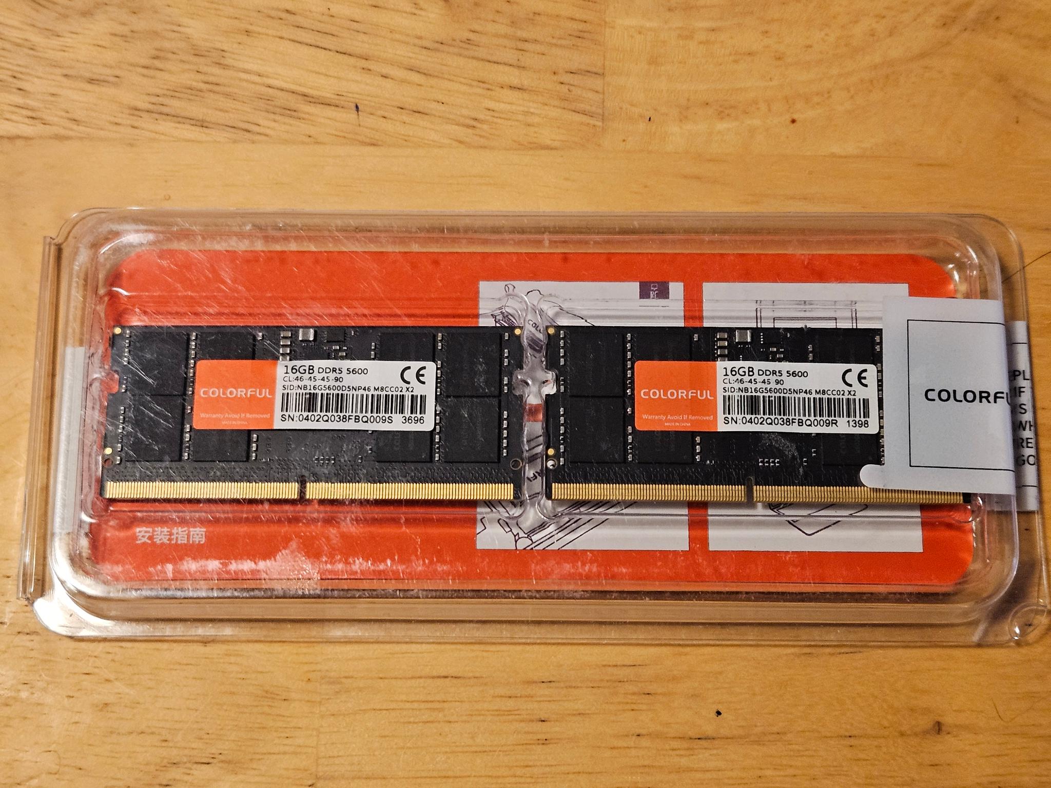Colorful DDR5 so-dimm ram kit 32gb ( 2x16 )