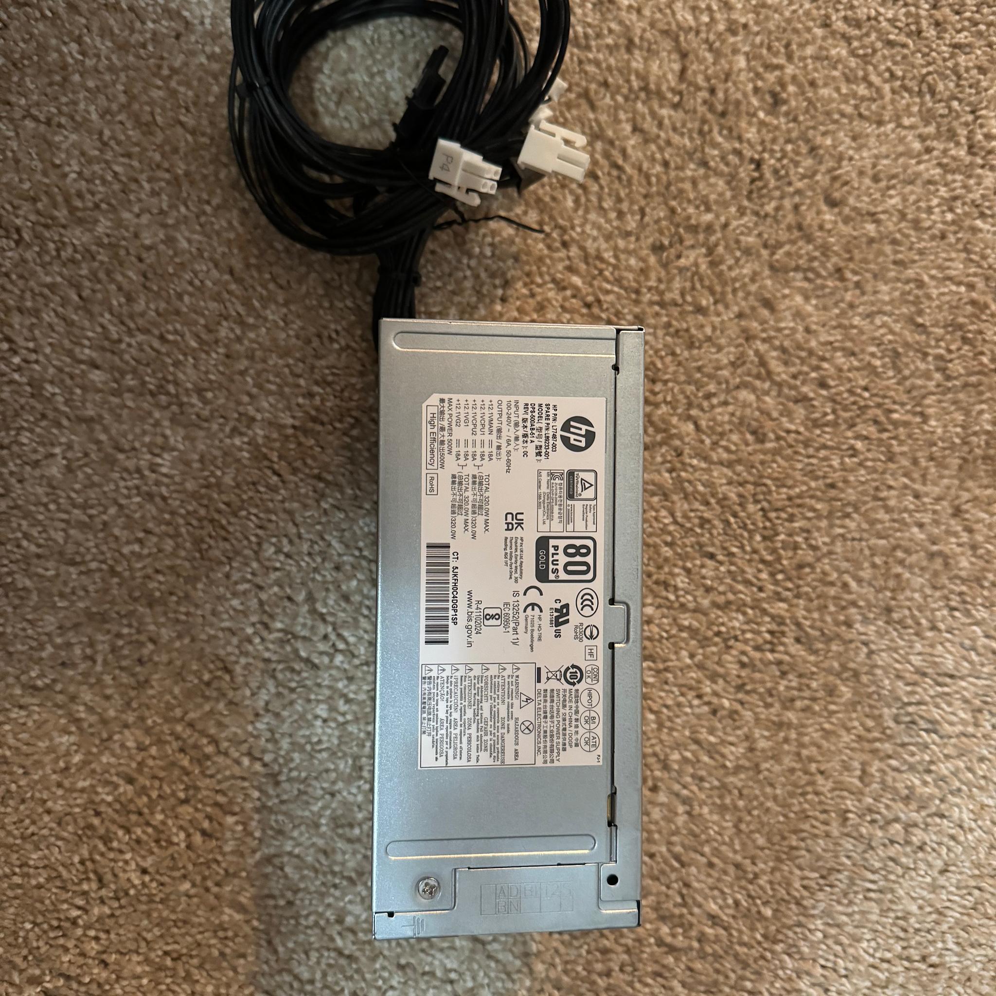 HP 80+ Plus Gold 500W PSU Power Supply L77487-003 HP Victus, Omen, Pavilion, etc.