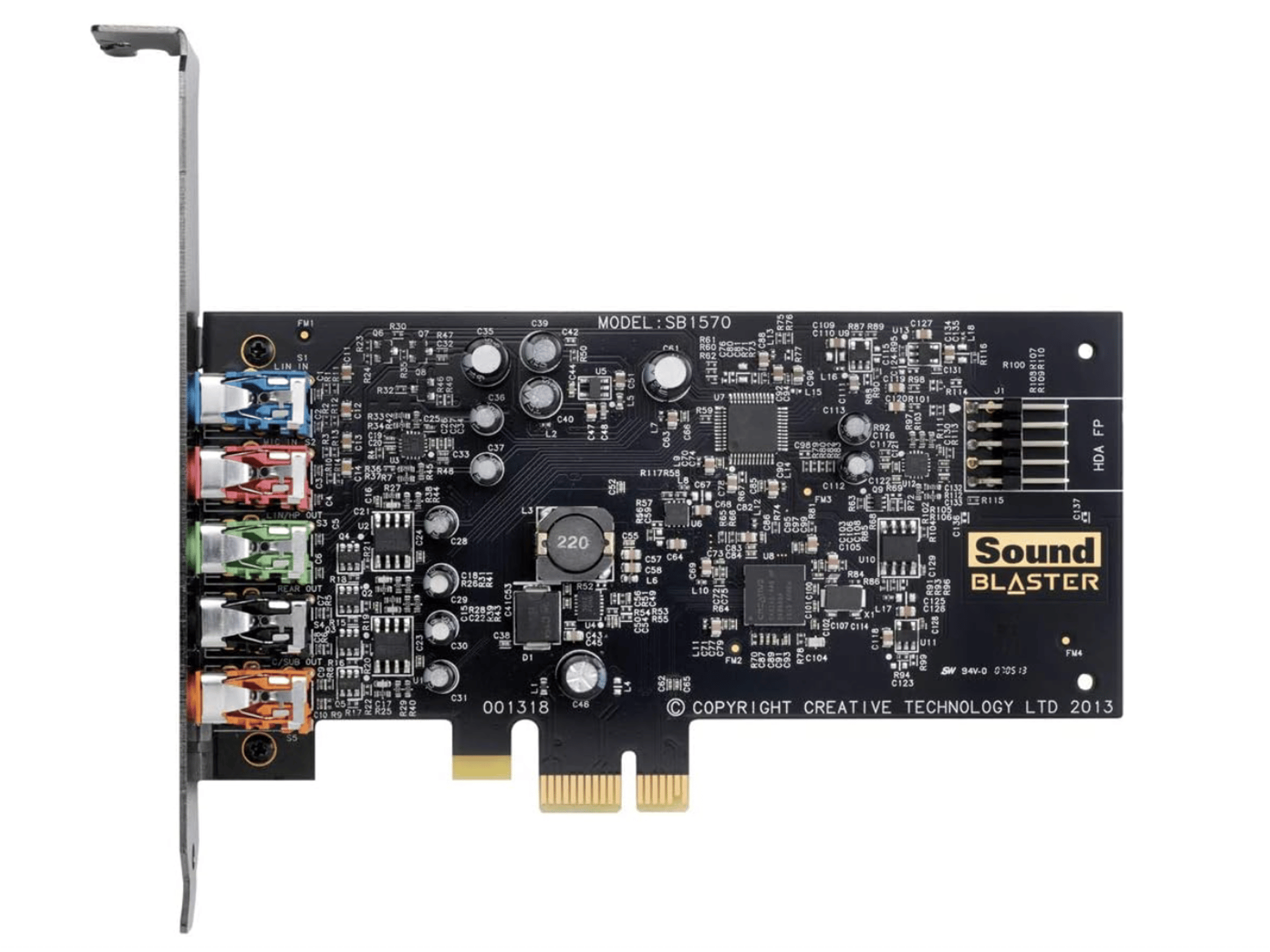 NEW Creative Sound Blaster Audigy FX 5.1 PCIe Sound Card with 600-ohm Headphone Amp