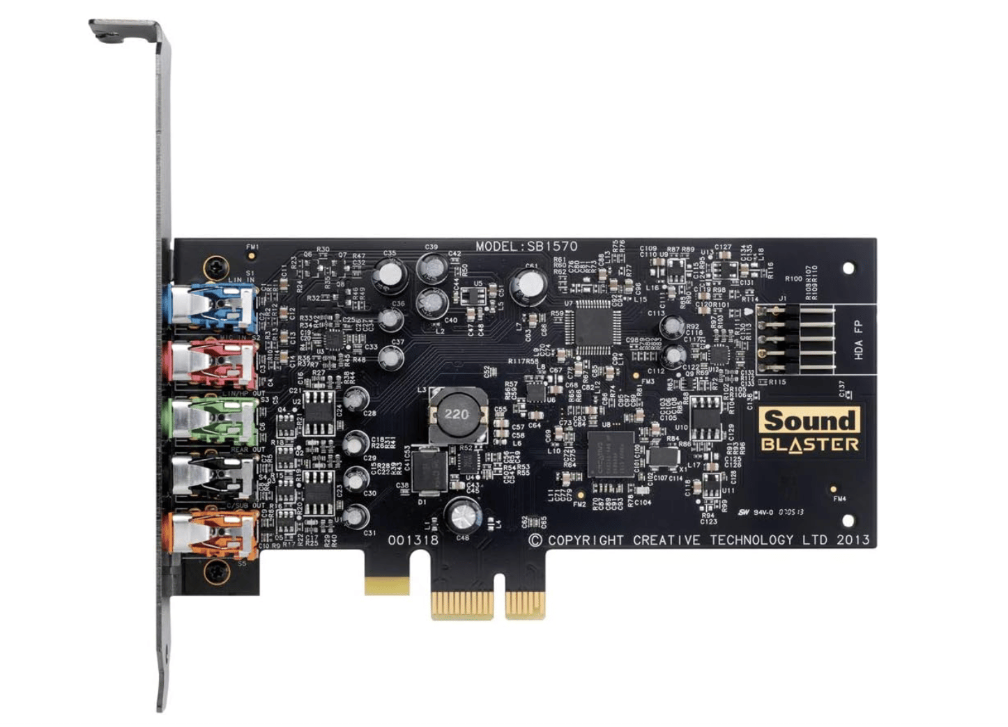 NEW Creative Sound Blaster Audigy FX 5.1 PCIe Sound Card with 600-ohm Headphone Amp