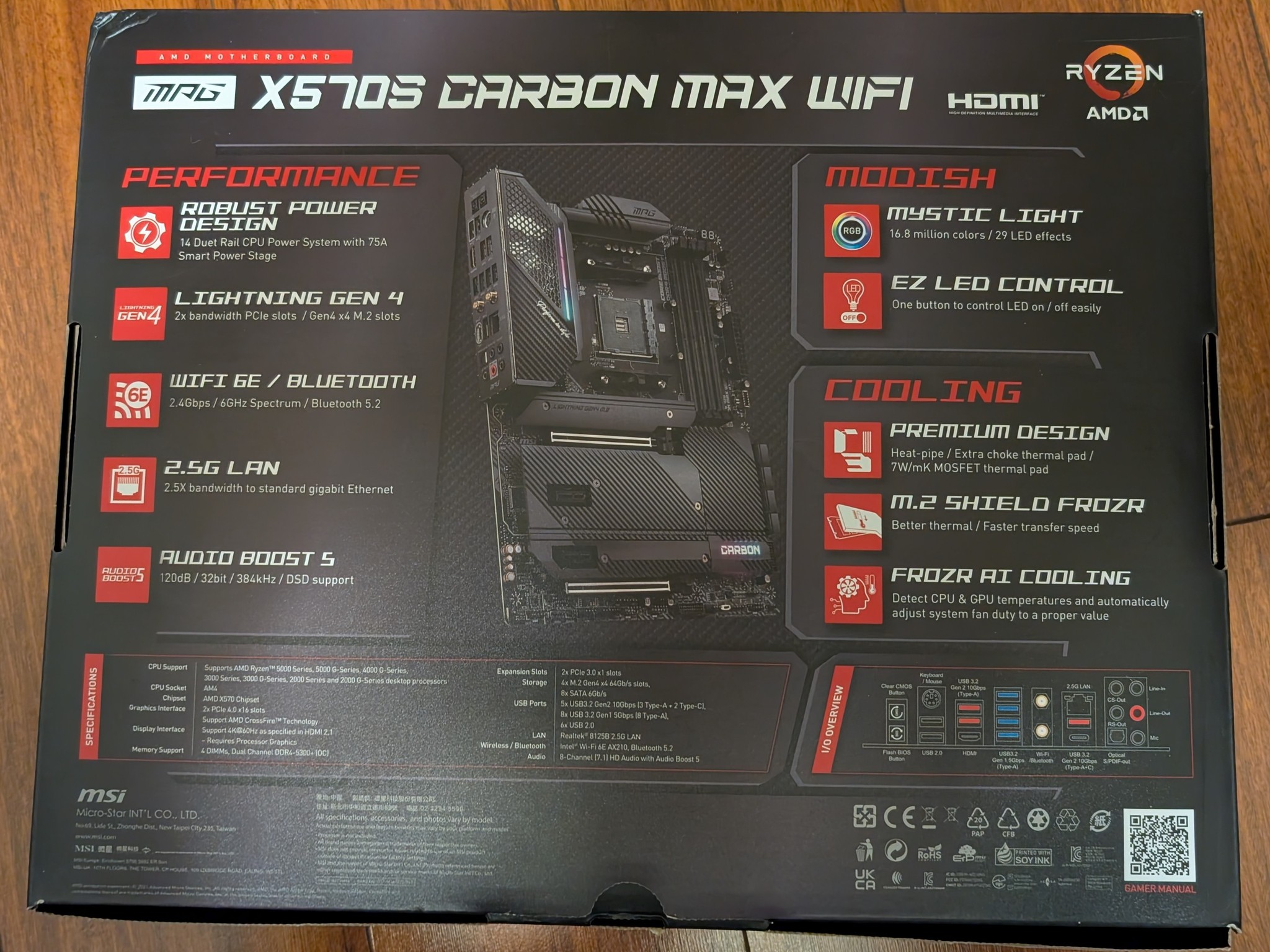MSI MPG X570S Carbon Max WiFi Motherboard (Socket AM4)