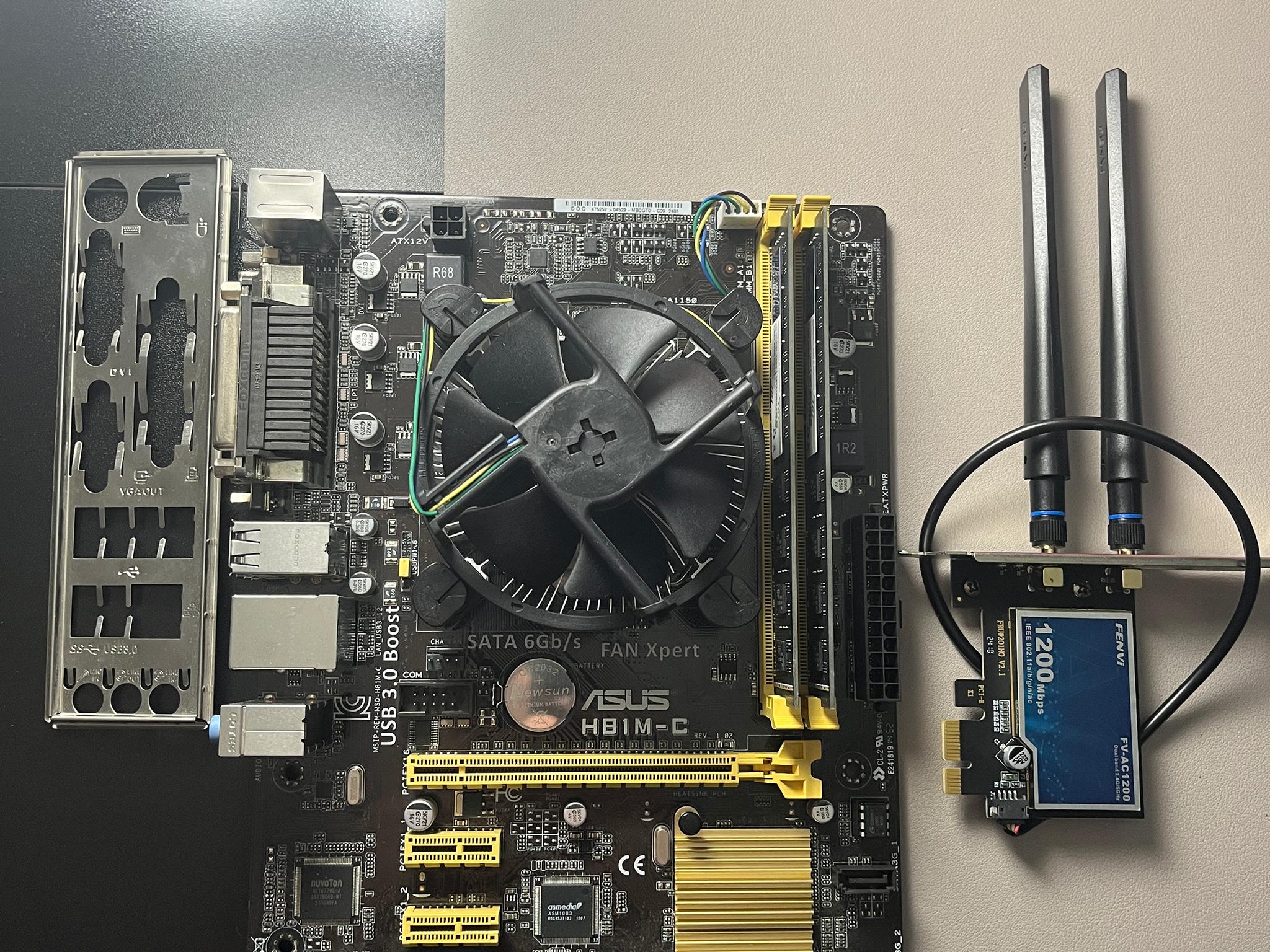 Combo! CPU RAM Motherboard & WiFi Card Intel i5 16GB RAM