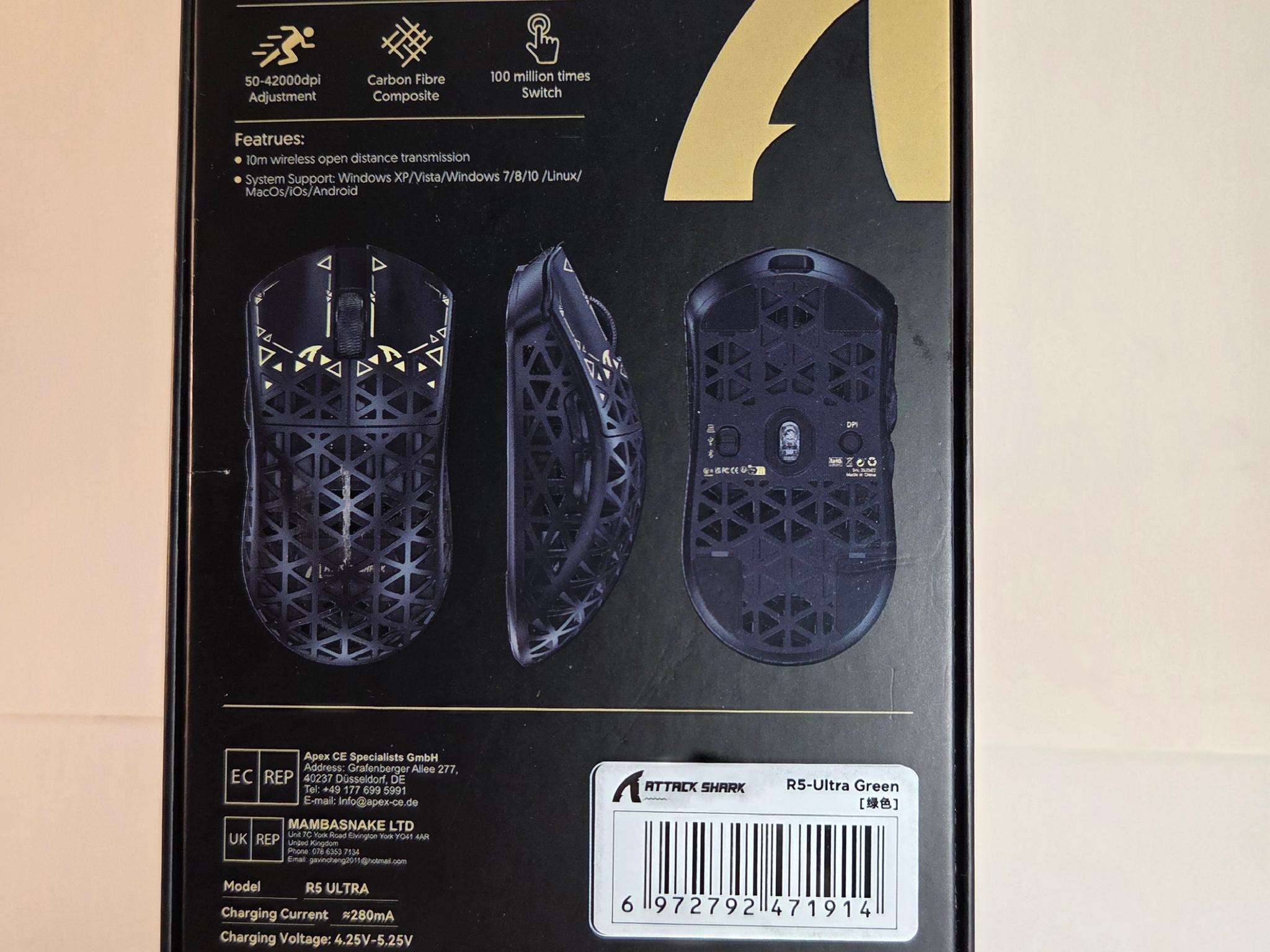 Attack Shark R5 Ultra Carbon Fiber Gaming Mouse