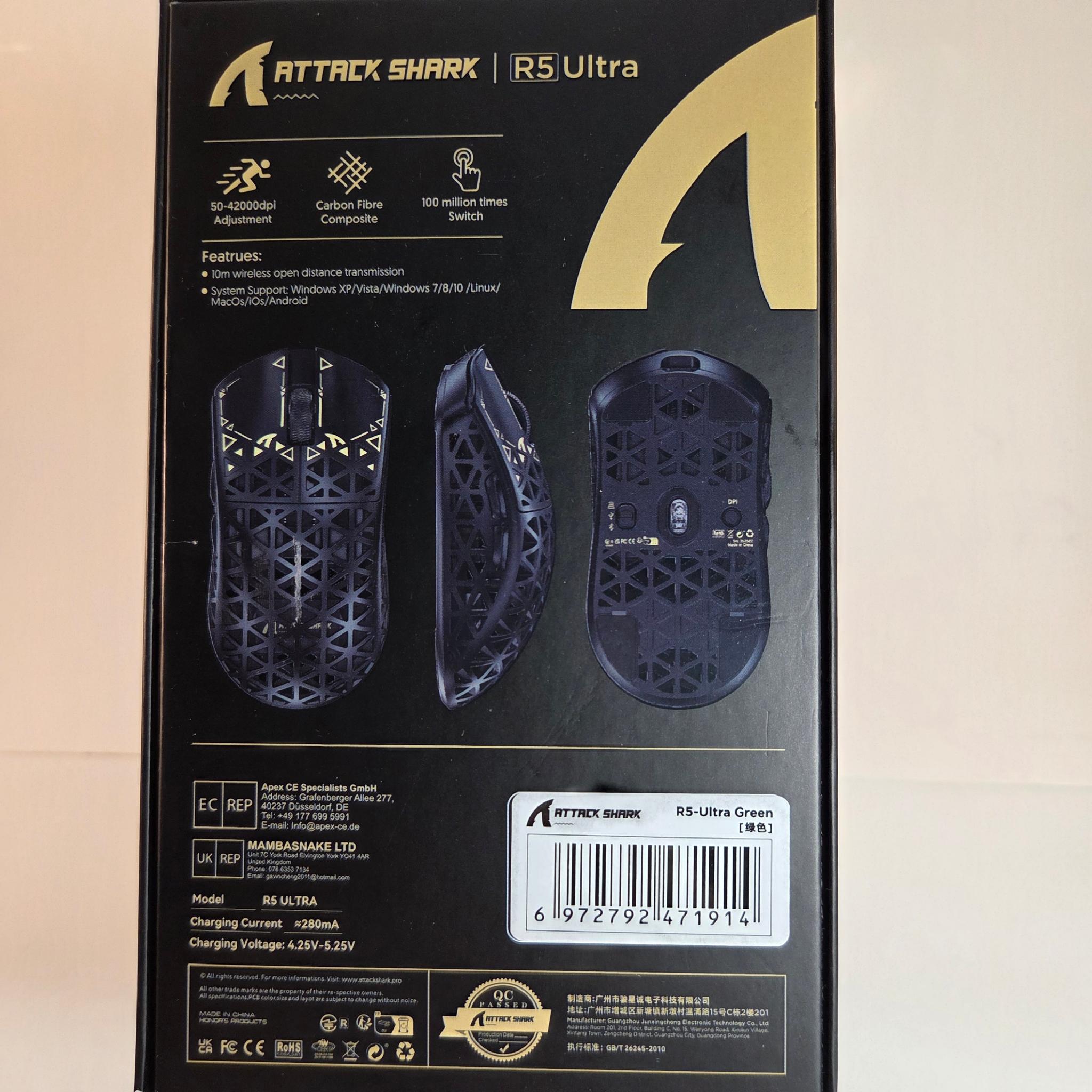 Attack Shark R5 Ultra Carbon Fiber Gaming Mouse