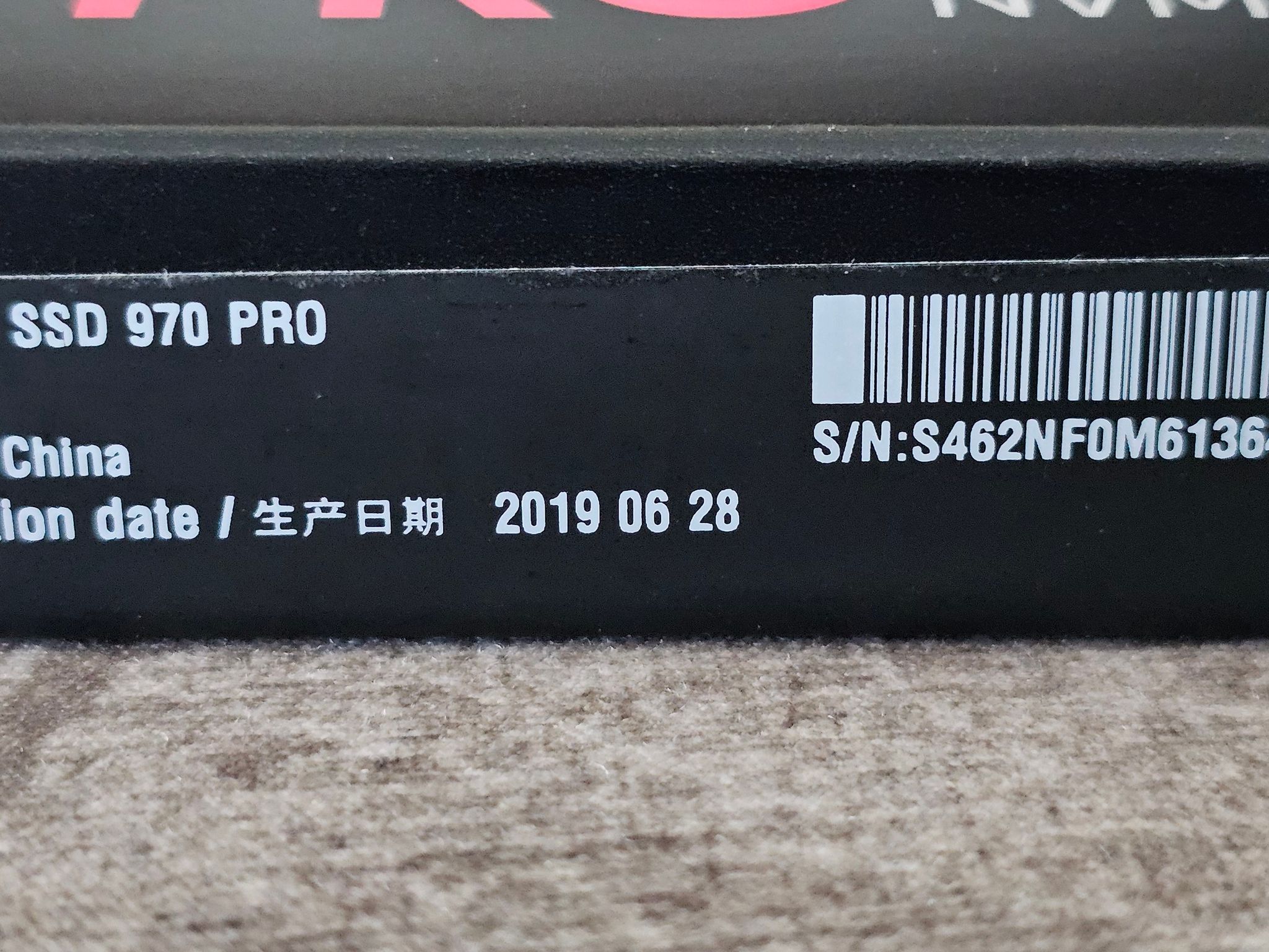 Samsung 970 PRO 1TB PCIE 3.0x4 M.2 2280 NVMe 1.3 SSD