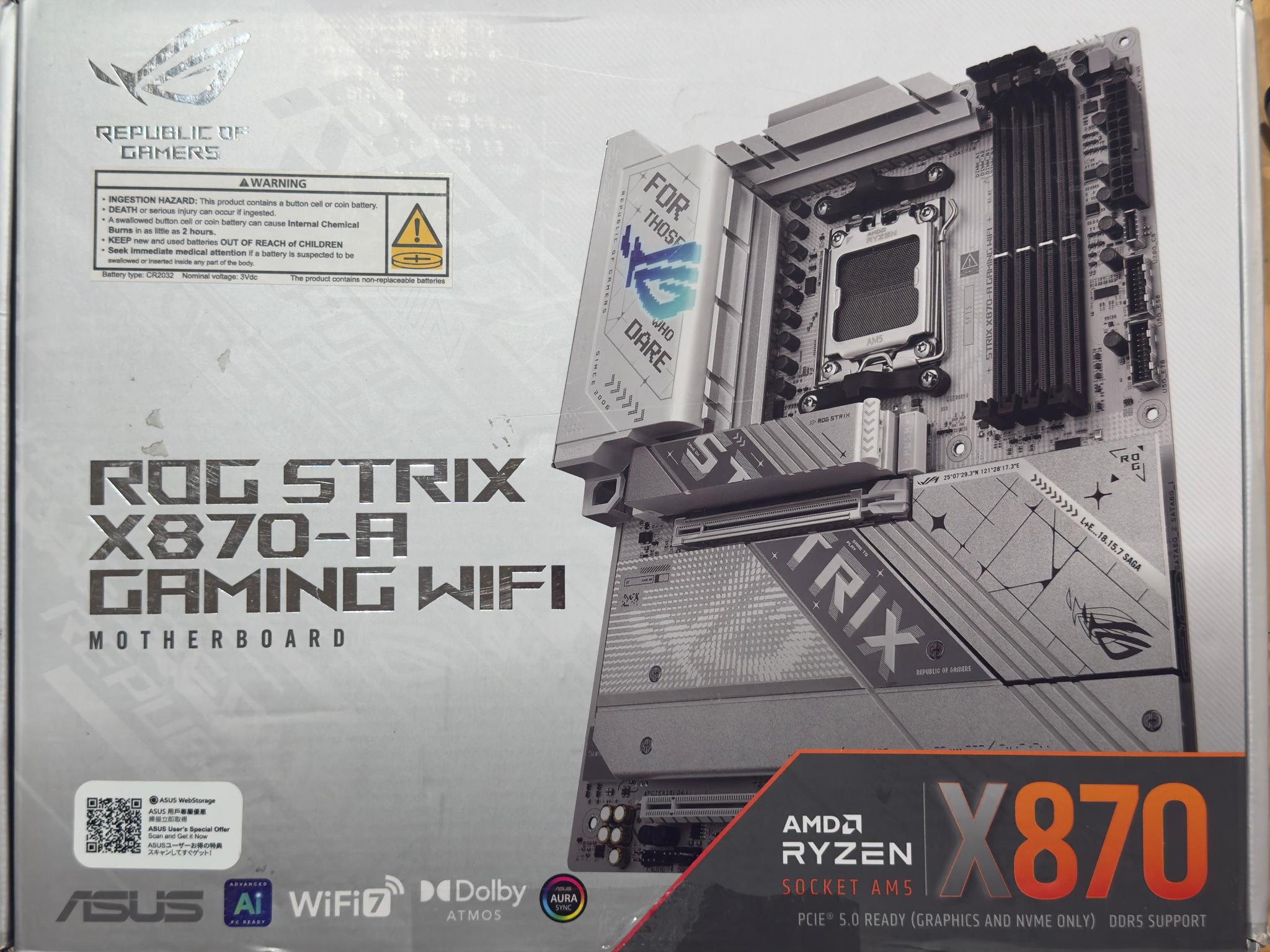 ASUS ROG Strix X870-A white