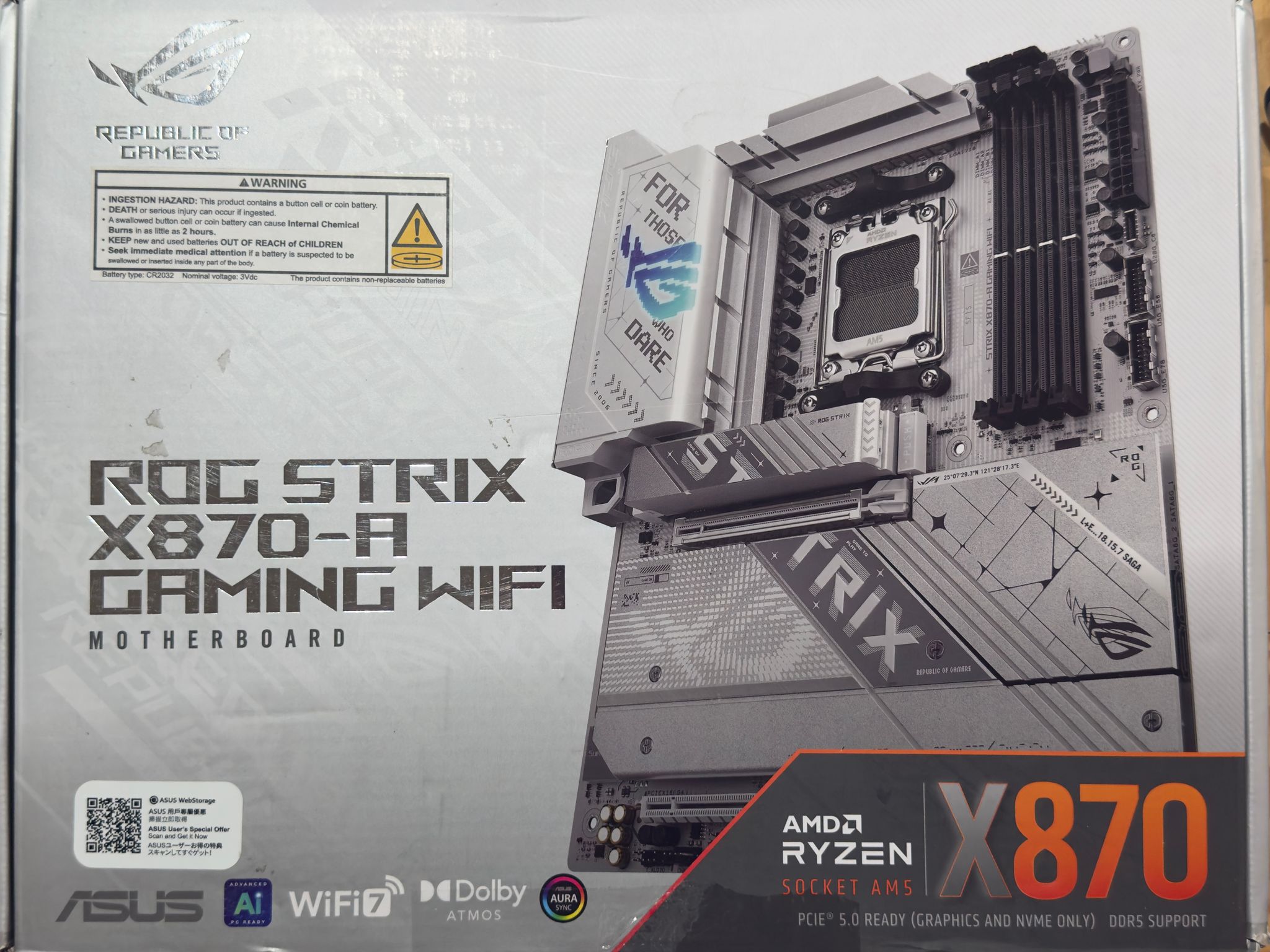 ASUS ROG Strix X870-A white