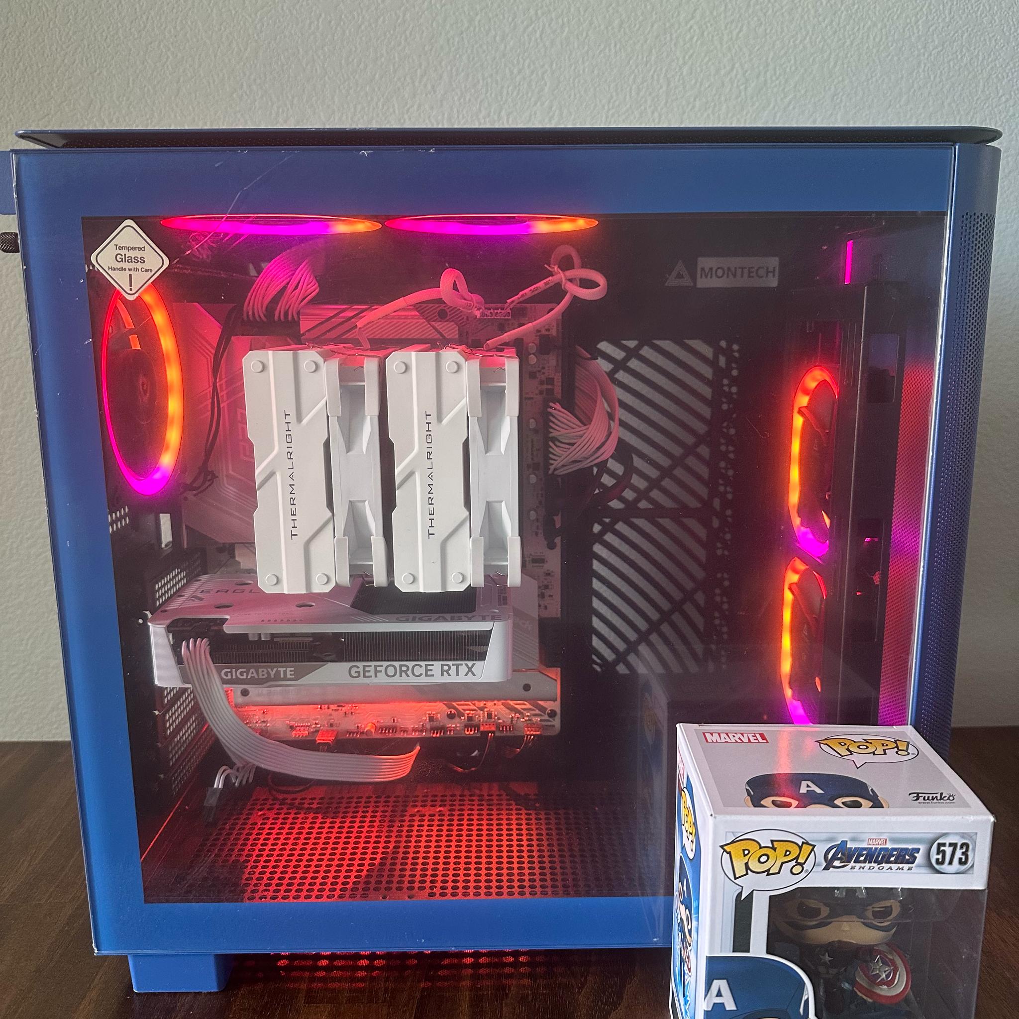 Captain America Gaming PC AMD Ryzen 12 threads NVIDIA 5060 16GB DDR5 RAM 1TB SSD