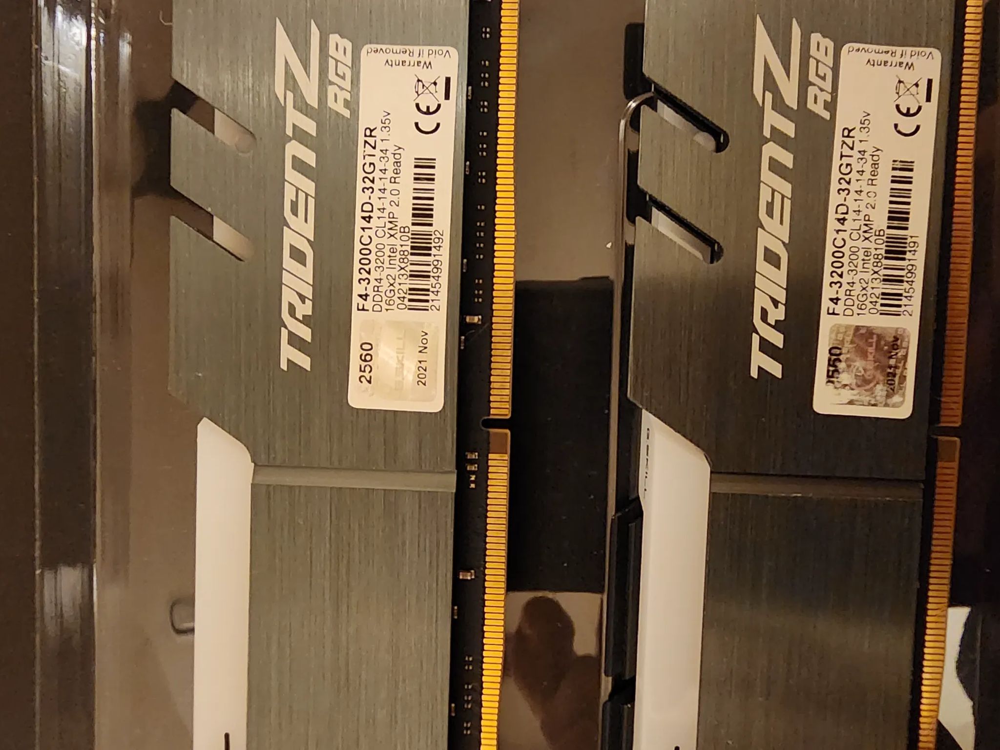G.Skill TridentZ RGB 2x16GB DDR4-3200 CL14-14-14-34
