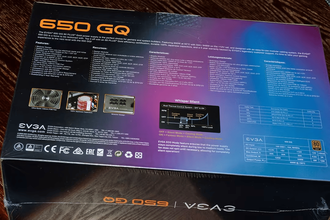 EVGA 650 GQ power supply *UNOPENED*