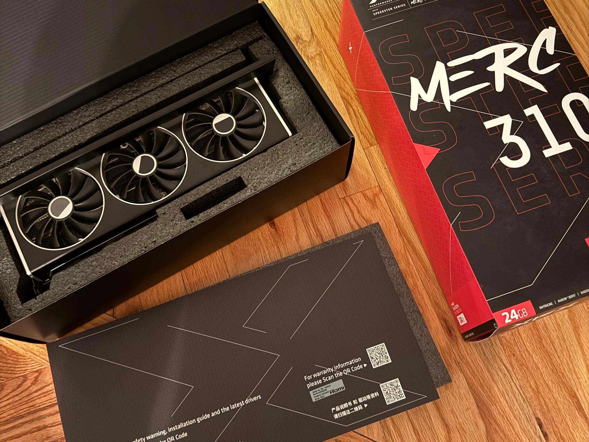 XFX Speedster MERC 310 AMD Radeon RX 7900 XTX Black Edition 24GB GDDR6 GPU