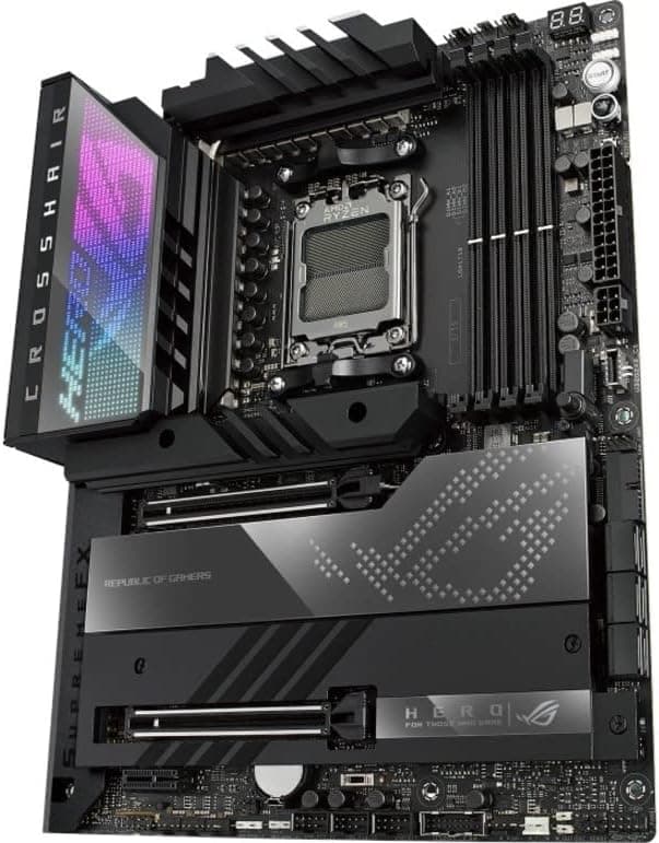 ASUS ROG CROSSHAIR X670E HERO AMD AM5 X670 ATX M.2 Desktop Motherboard A