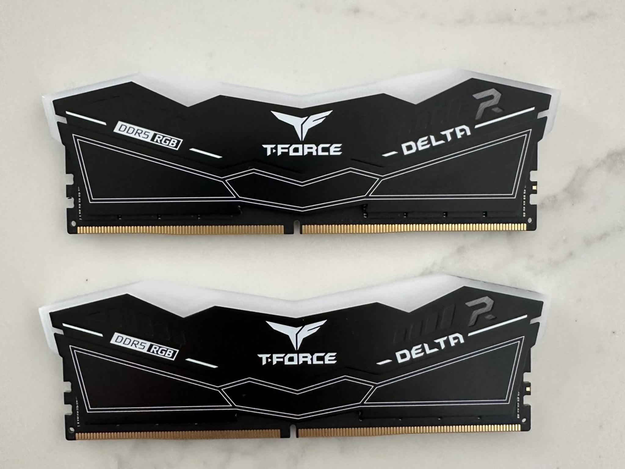 TEAMGROUP T-Force Delta RGB 64GB (2x32GB) DDR5-6000 CL38 Black RAM FF3D532G6000HC38ABK
