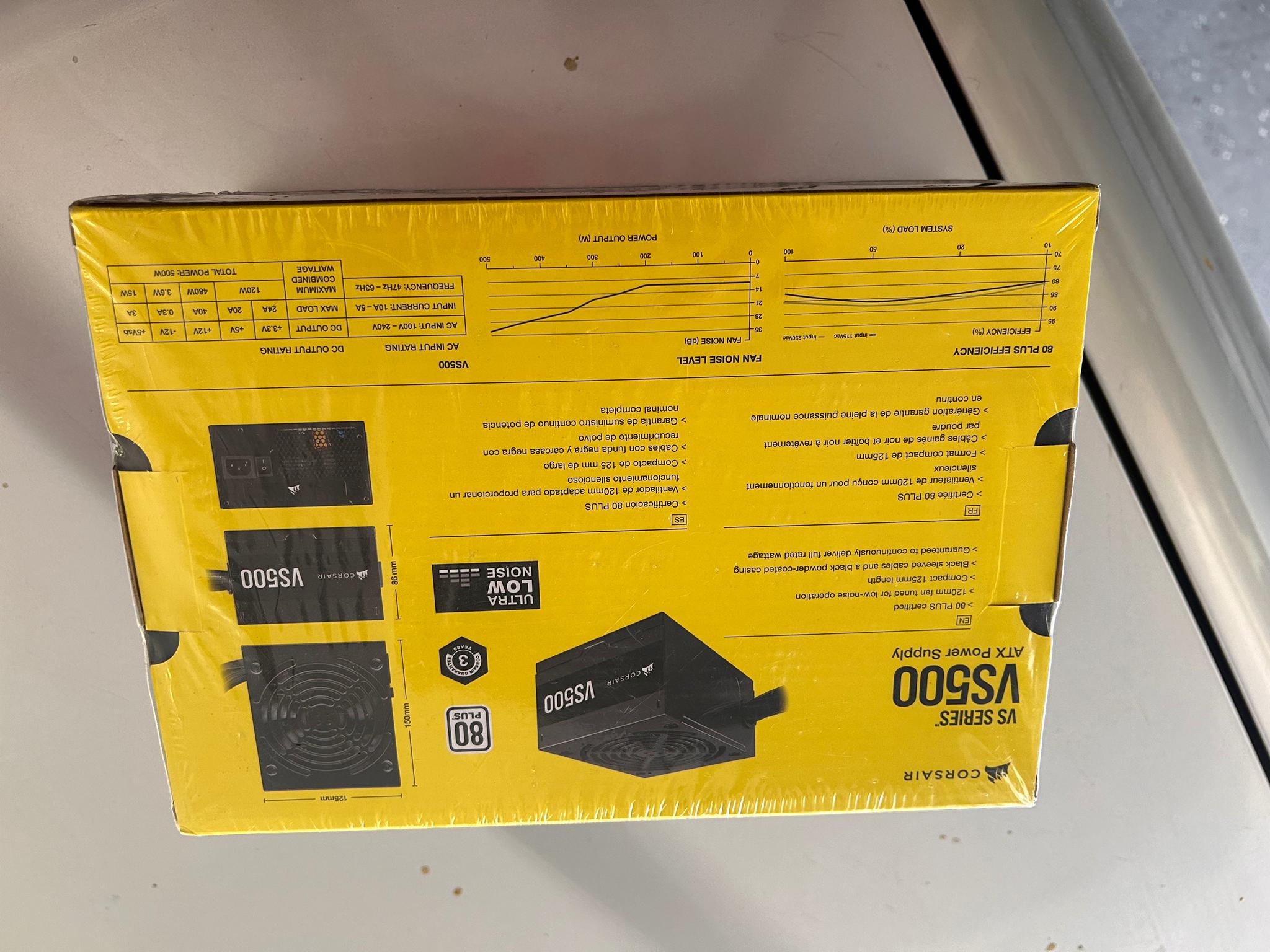 Corsair 500w PSU for gaming PC new open box