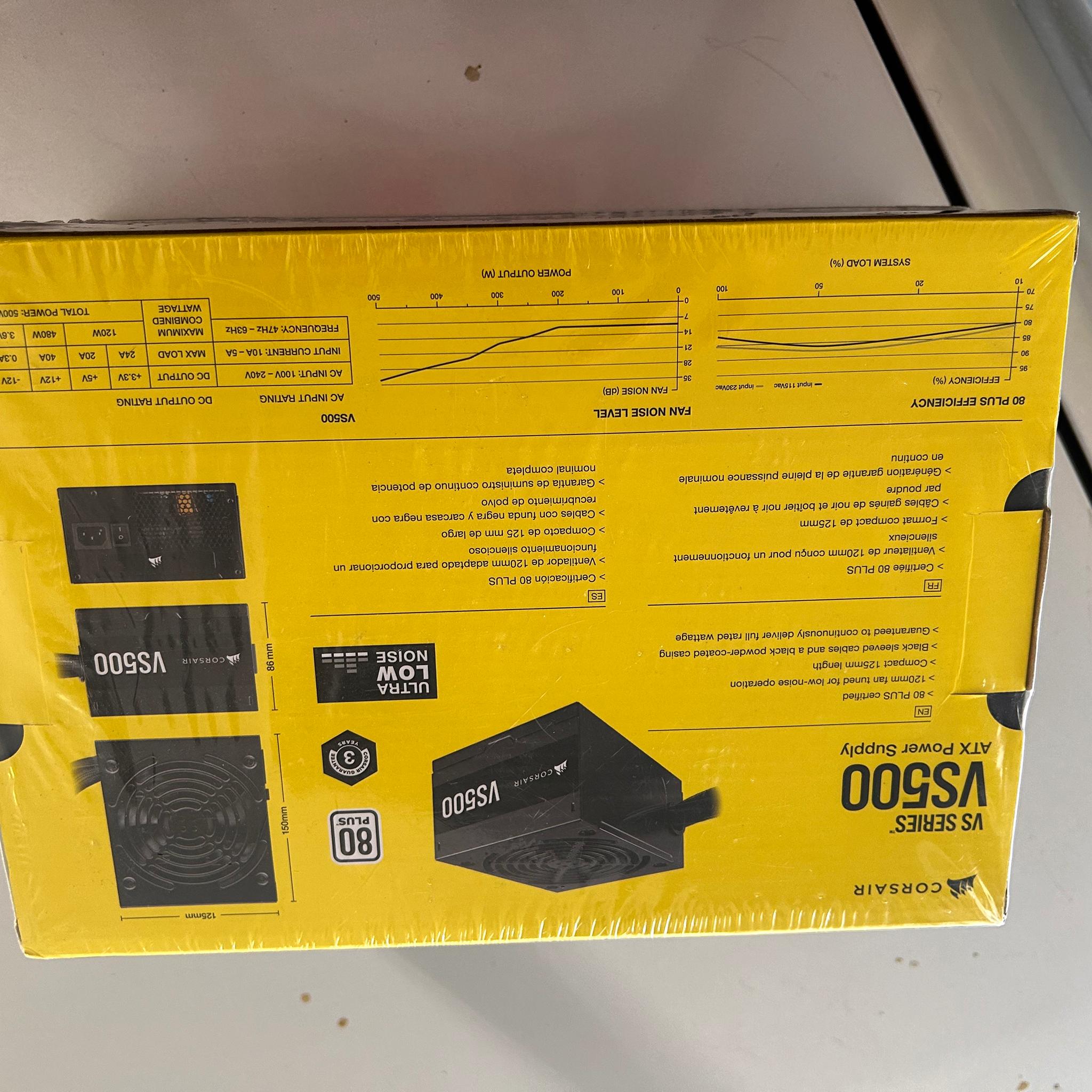 Corsair 500w PSU for gaming PC new open box