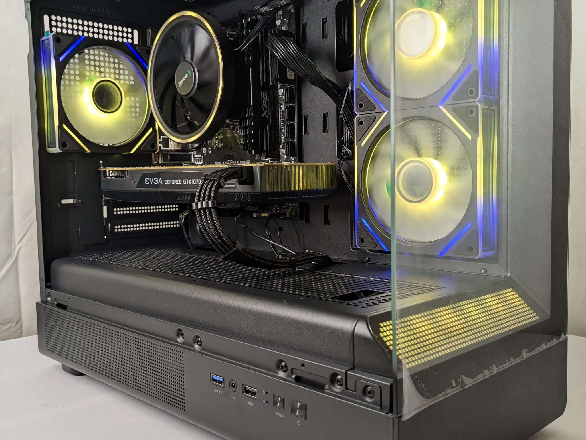 GTX 1070 Gaming PC – Ryzen 7 | 16GB DDR4 | 500GB NVMe | DeepCool Cooler | ARGB Glass Case