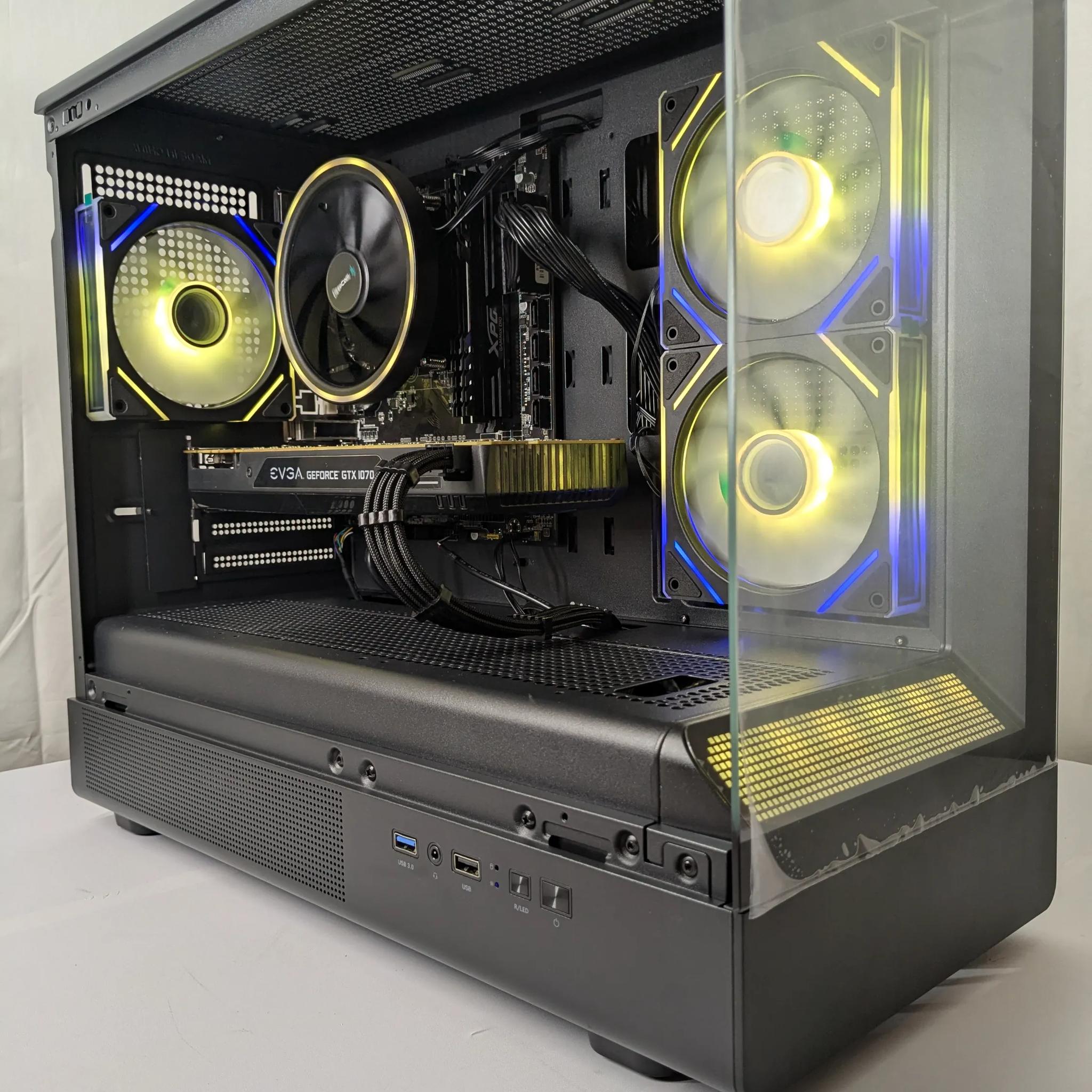 GTX 1070 Gaming PC – Ryzen 7 | 16GB DDR4 | 500GB NVMe | DeepCool Cooler | ARGB Glass Case