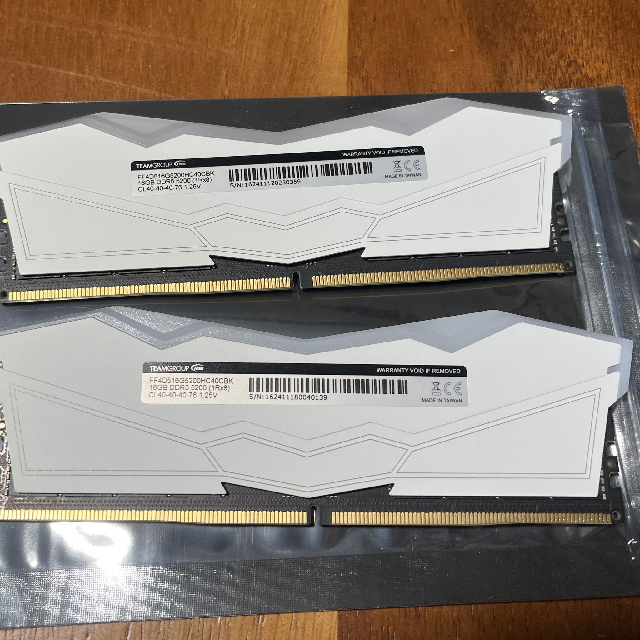 TEAMGROUP T-FORCE DELTA R 32GB (16GBx2) DDR5 5200MHz RAM (FF4D516G5200HC40CBK)