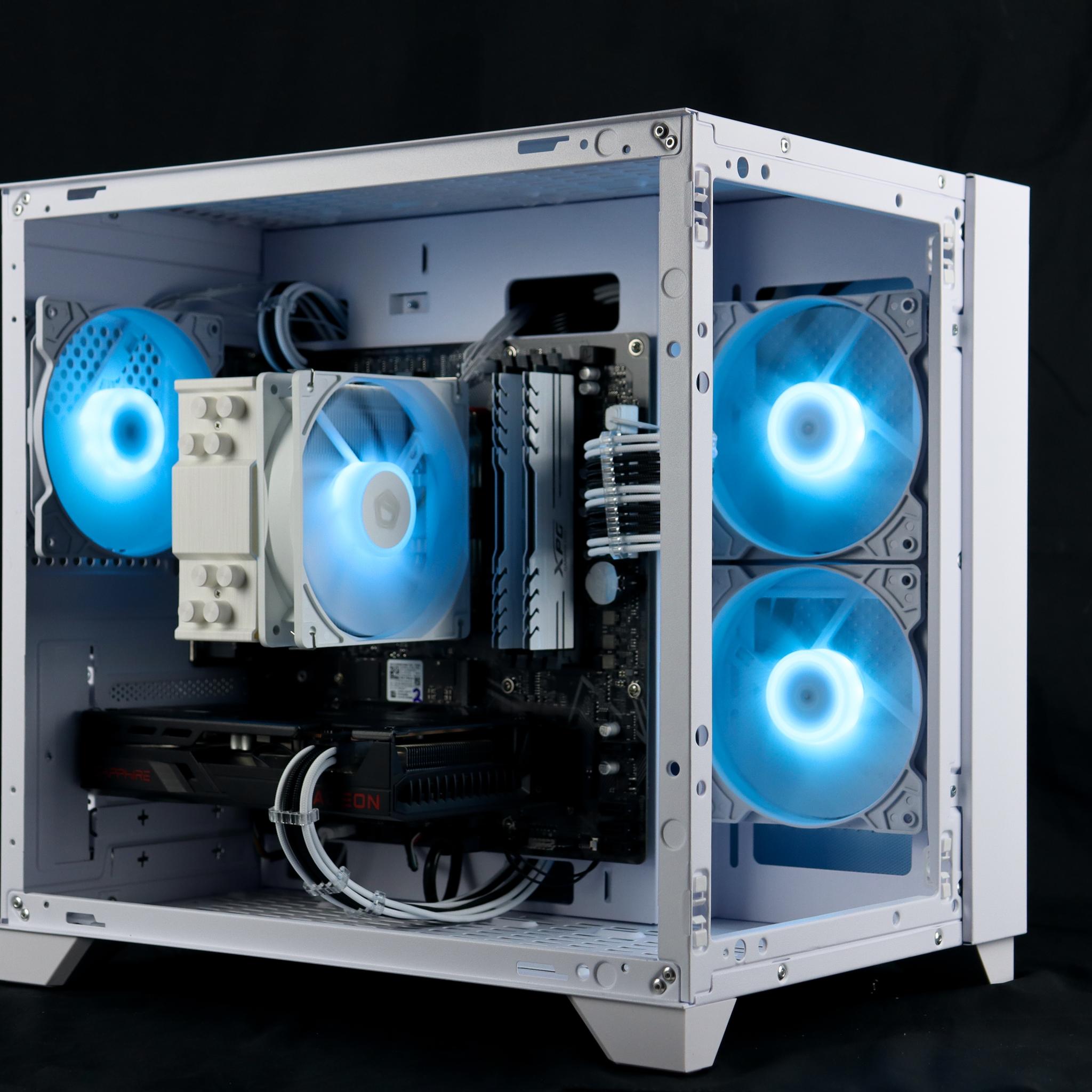 🧊❄️🧊 White Gaming PC – RX 6600 8G , Ryzen 7 2700X, 16GB RAM, 500GB SSD - WiFi, BlueTooth 🧊❄️🧊