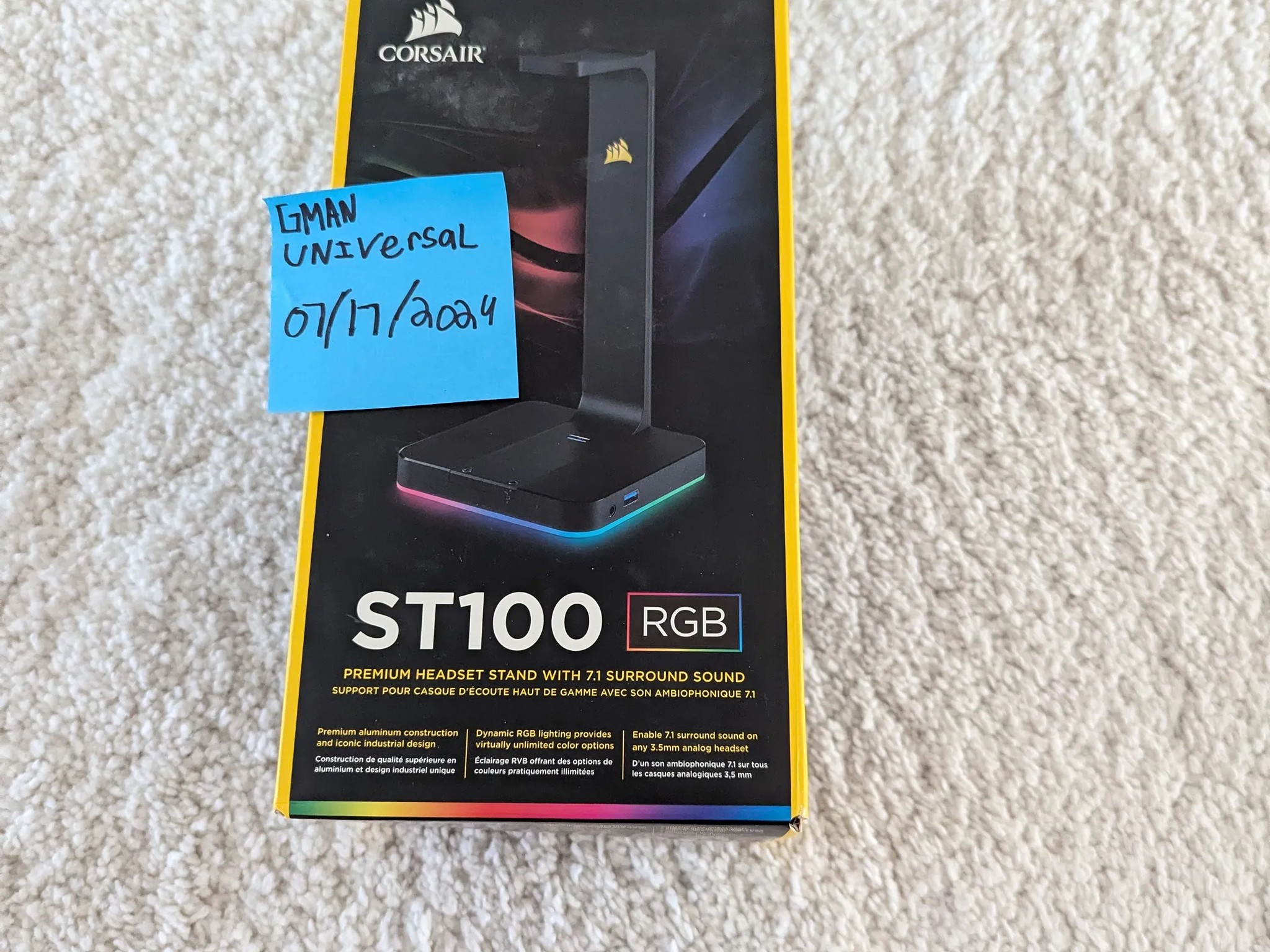 ST100 RGB Premium Headset Stand with 7.1 Surround Sound