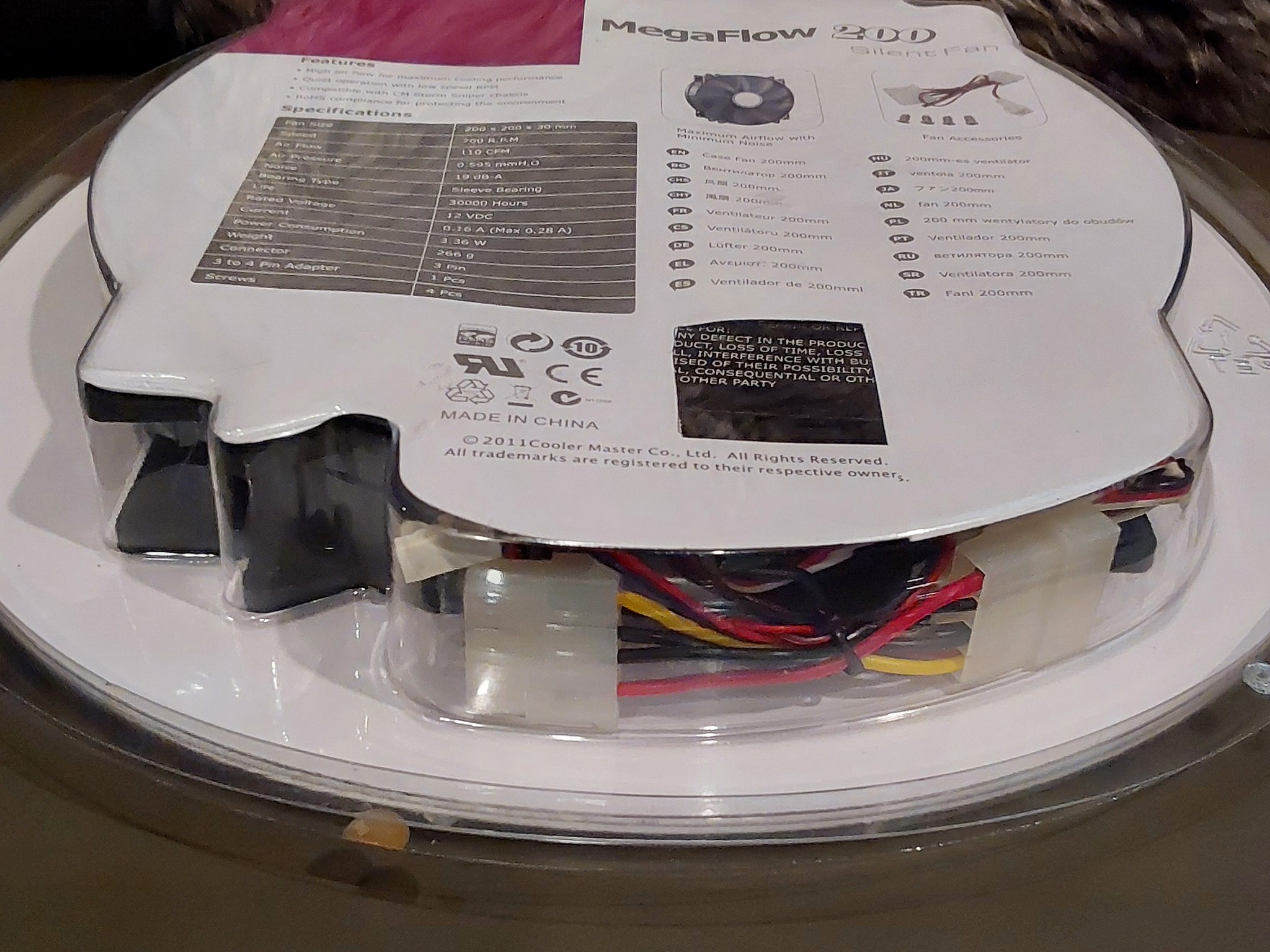 NEW COOLER MASTER MEGAFLOW 200mm SILENT CASE FAN