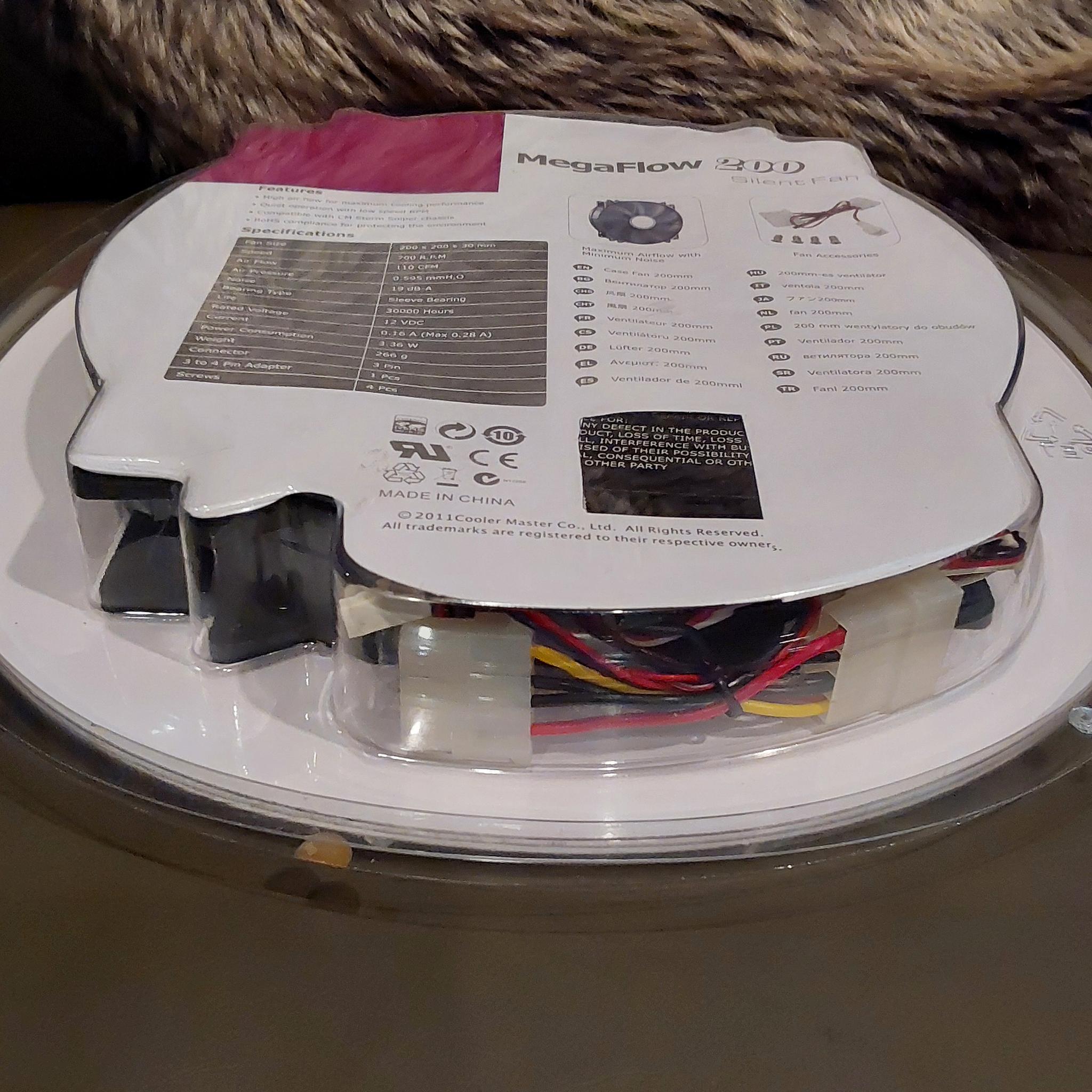 NEW COOLER MASTER MEGAFLOW 200mm SILENT CASE FAN
