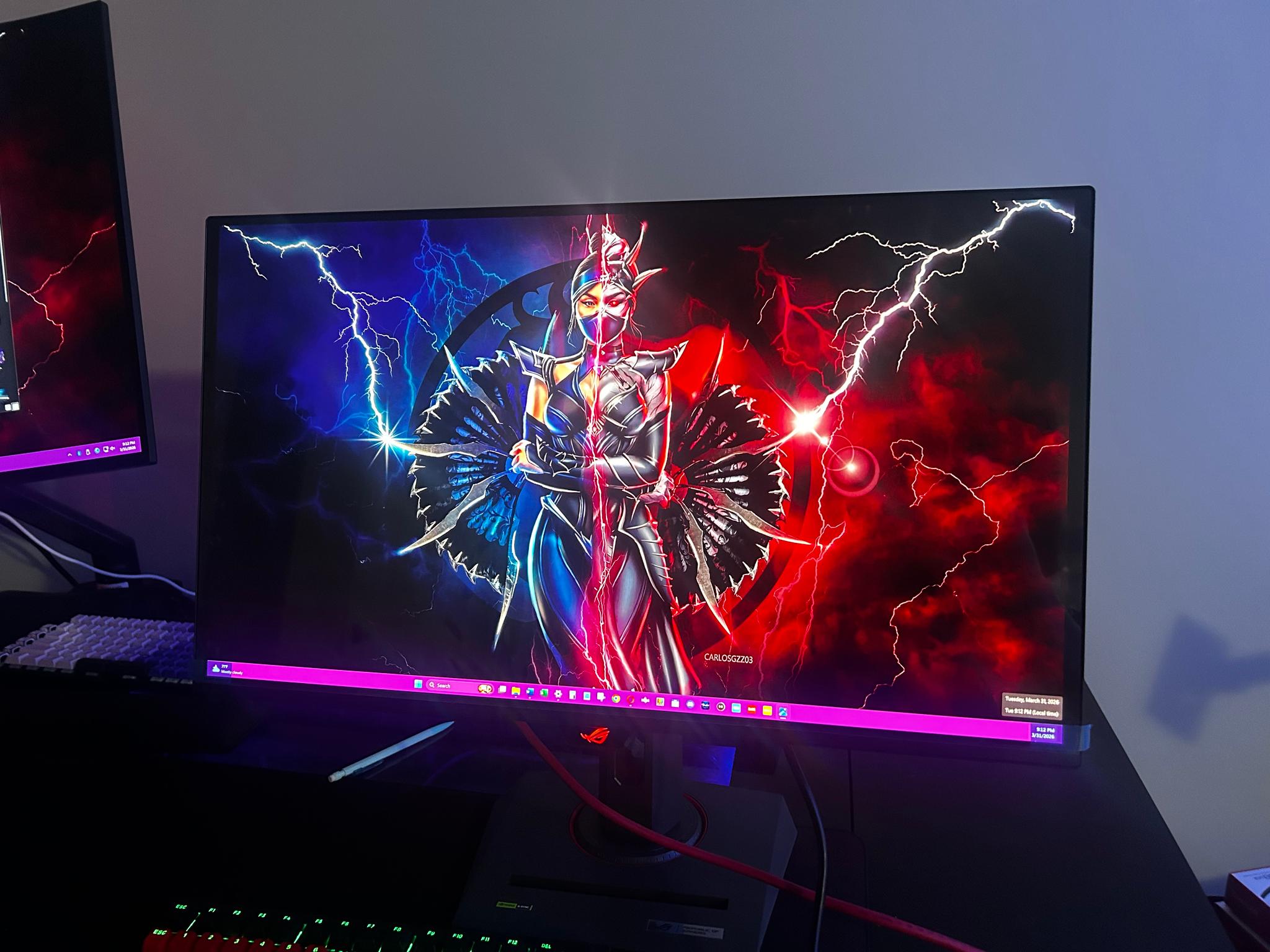 ASUS 4K QD-OLED 27" (240hz Refresh Rate)(3840x2160) Gaming Monitor (PG27UCDM) (Less Than 3days Used)