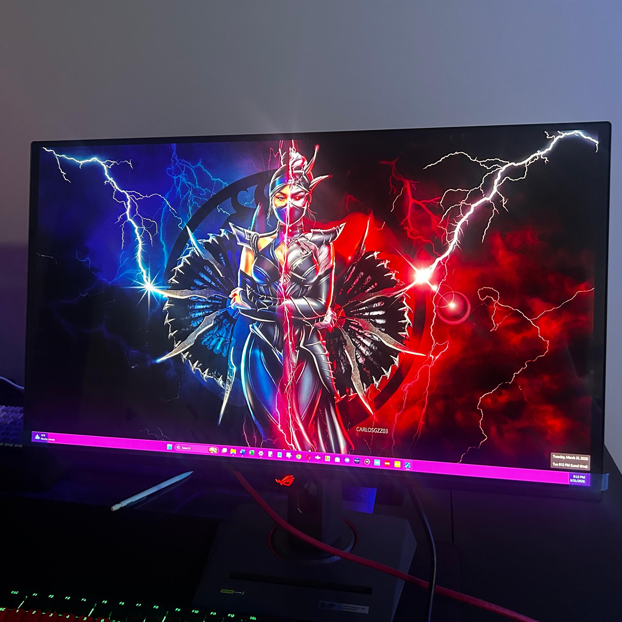 ASUS 4K QD-OLED 27" (240hz Refresh Rate)(3840x2160) Gaming Monitor (PG27UCDM) (Less Than 3days Used)