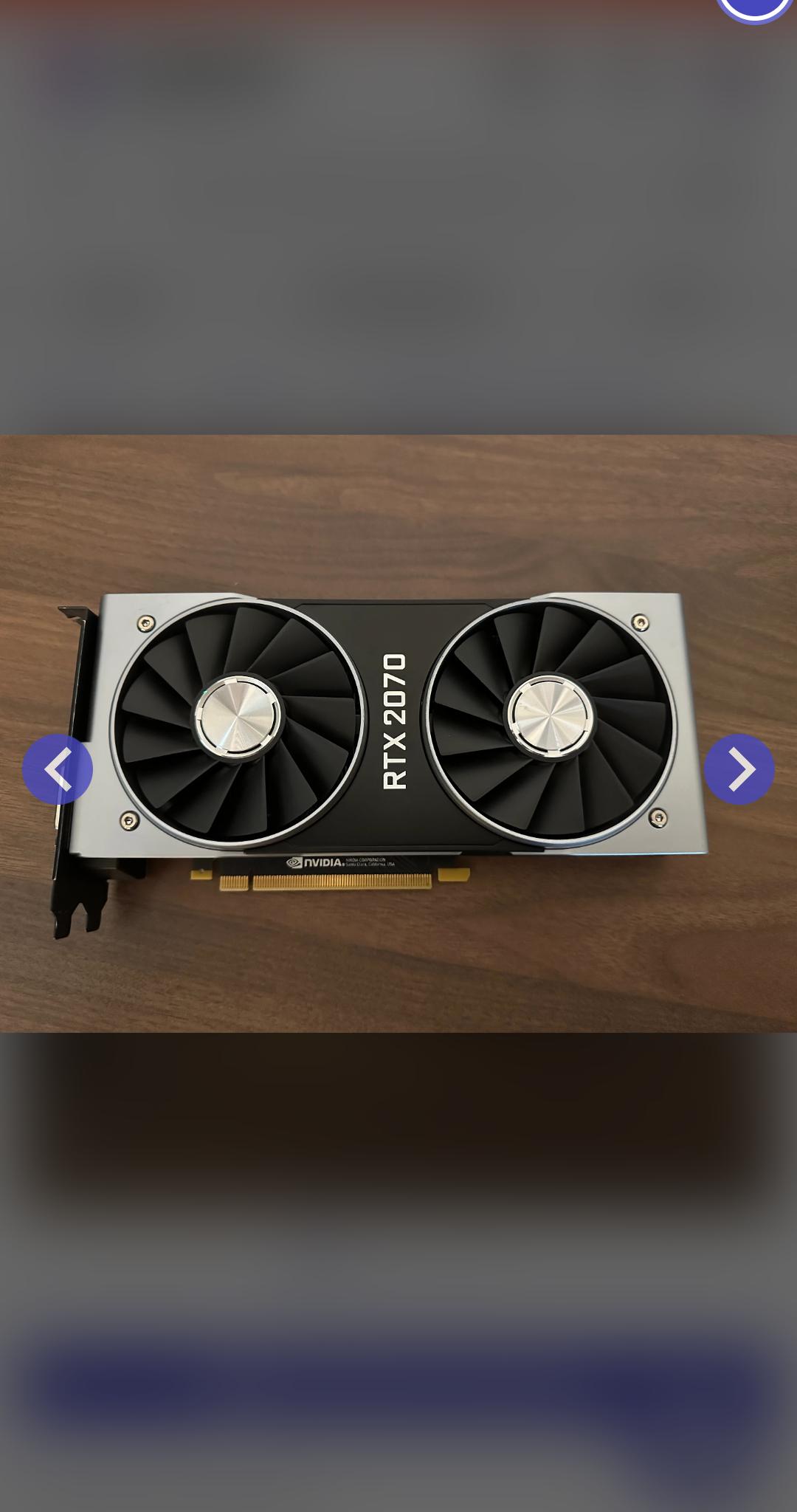 Nvidia GeForce 2070 Founders edition 8gb